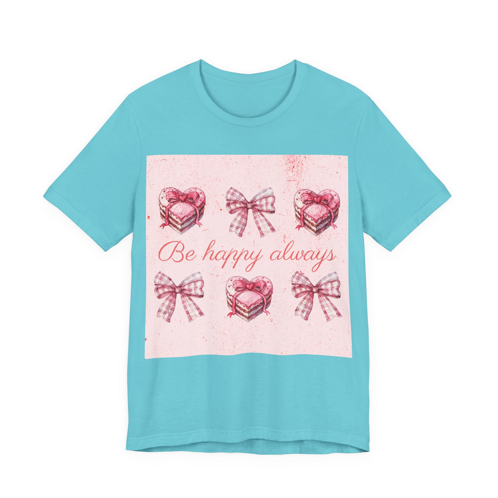 Happy Hearts Tee, Casual Gift T-Shirt, Positive Vibes Shirt, Birthday Outfit, Everyday Wear, Cheerful Top