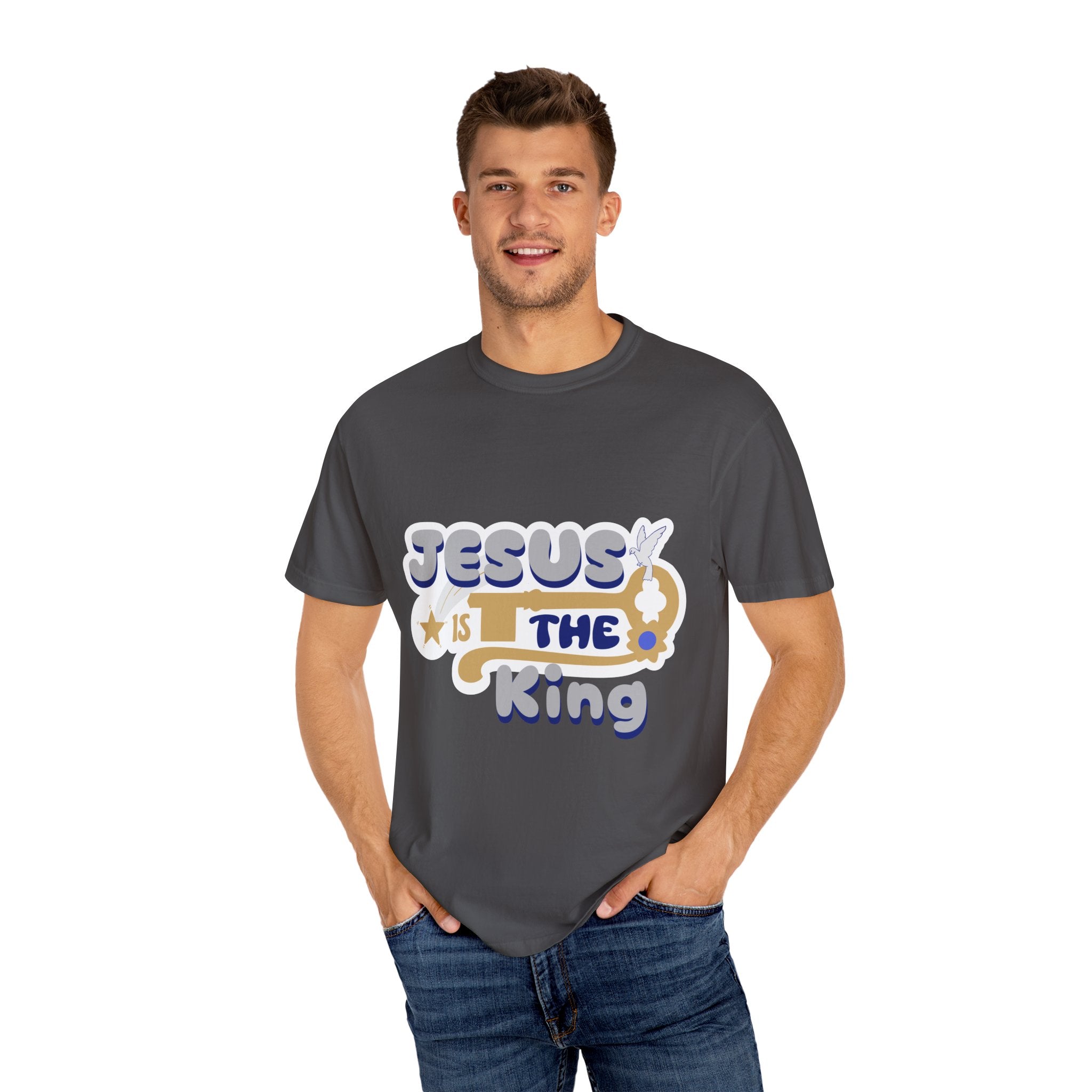 Jesus Is The King T-Shirt — Retro Christian Faith Tee