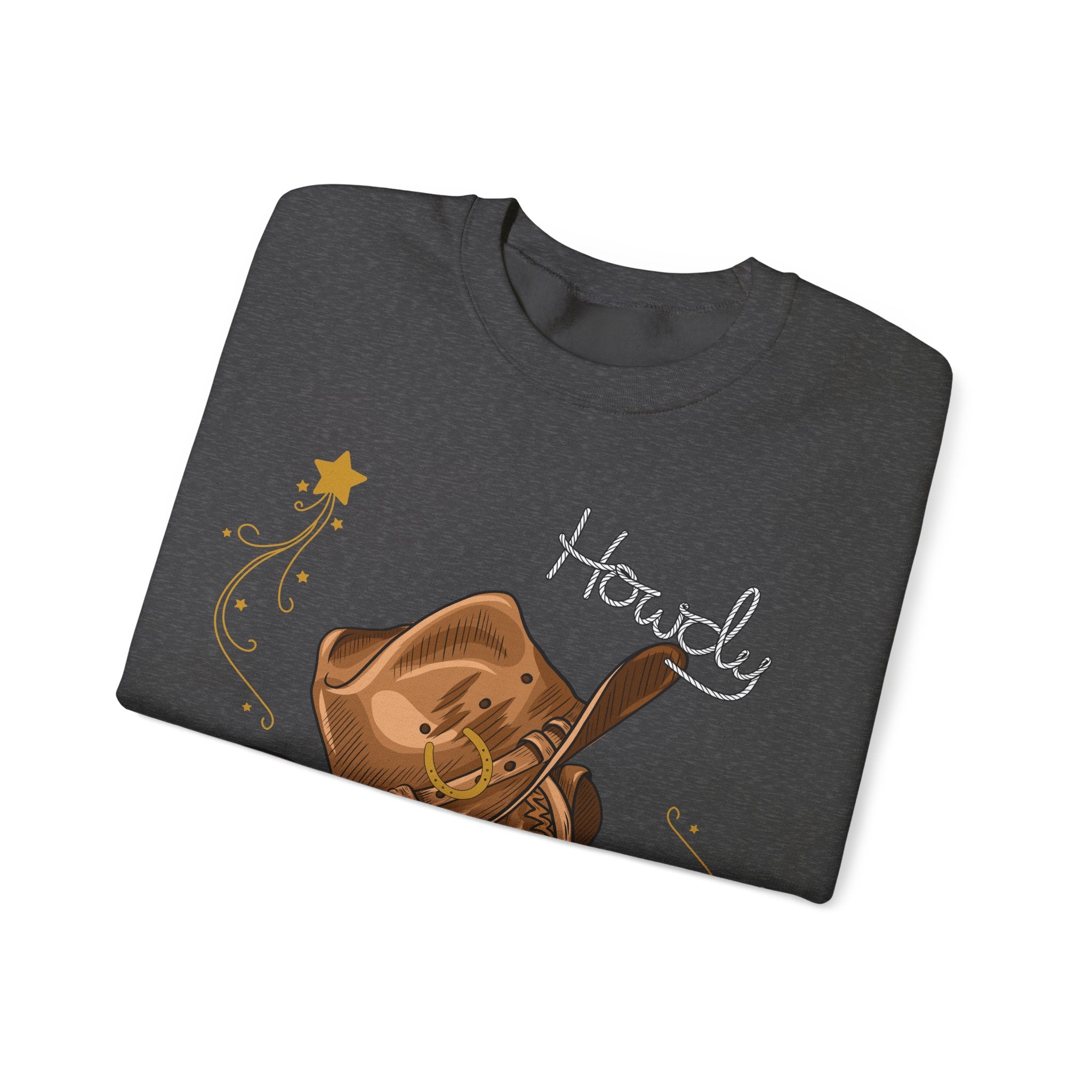 Howdy Cowboy Crewneck Sweatshirt | Unisex Sweatshirt, Western Apparel, Fall Fashion, Gift for Him/Her, Casual Wear