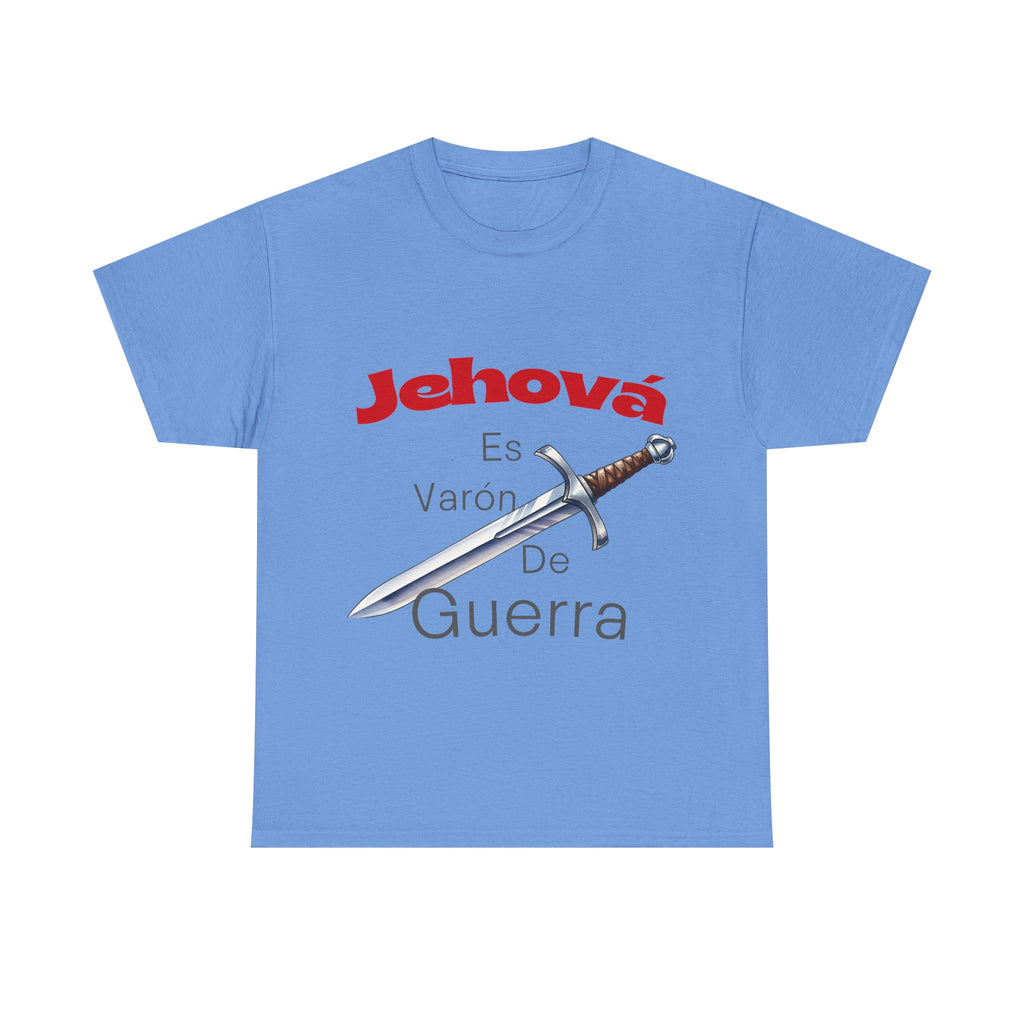 Jehová Es Varón De Guerra T-Shirt — Spanish Christian Sword Design
