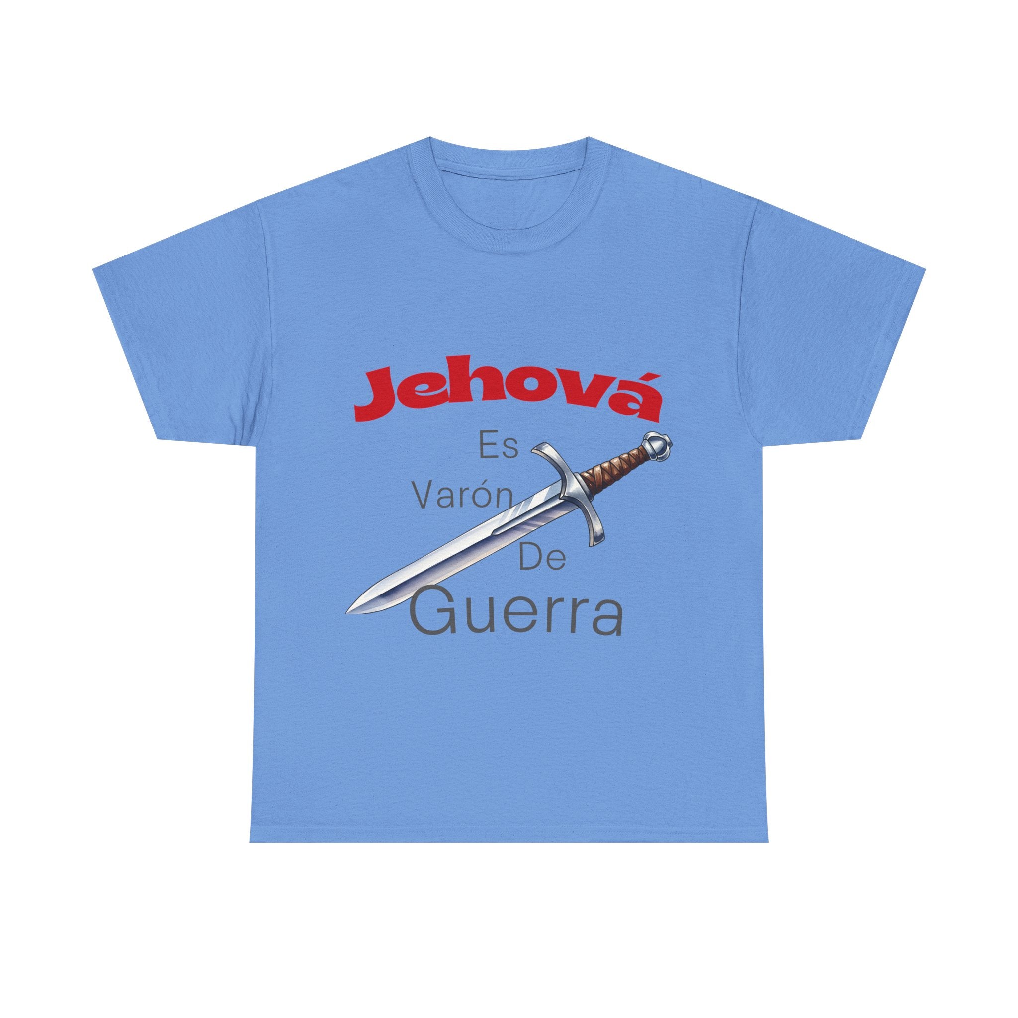 Jehová Es Varón De Guerra T-Shirt — Spanish Christian Sword Design