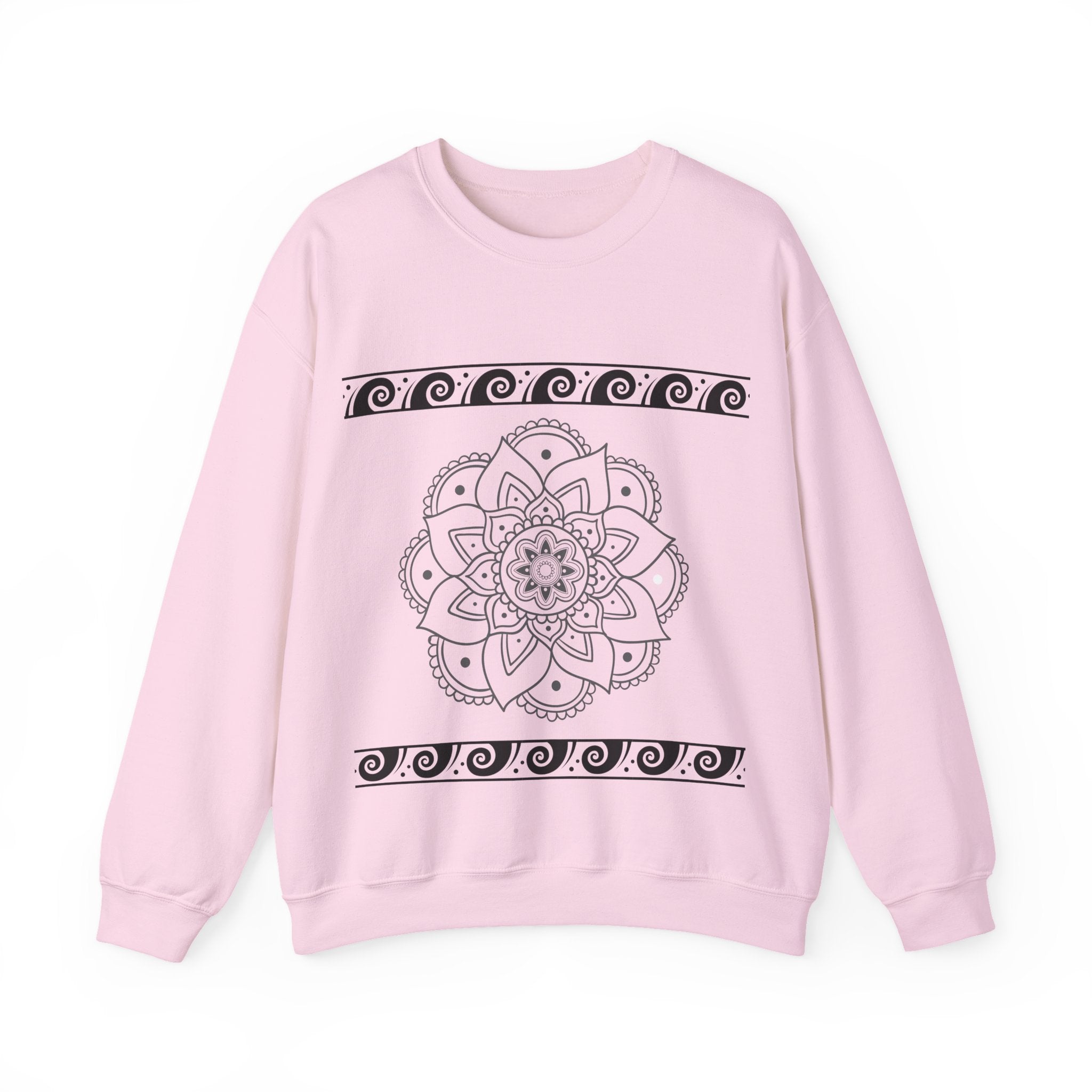 Mandala Design Crewneck Sweatshirt | Cozy Unisex Sweatshirt for Relaxation, Gift for Friends, Everyday Wear, Festival Apparel