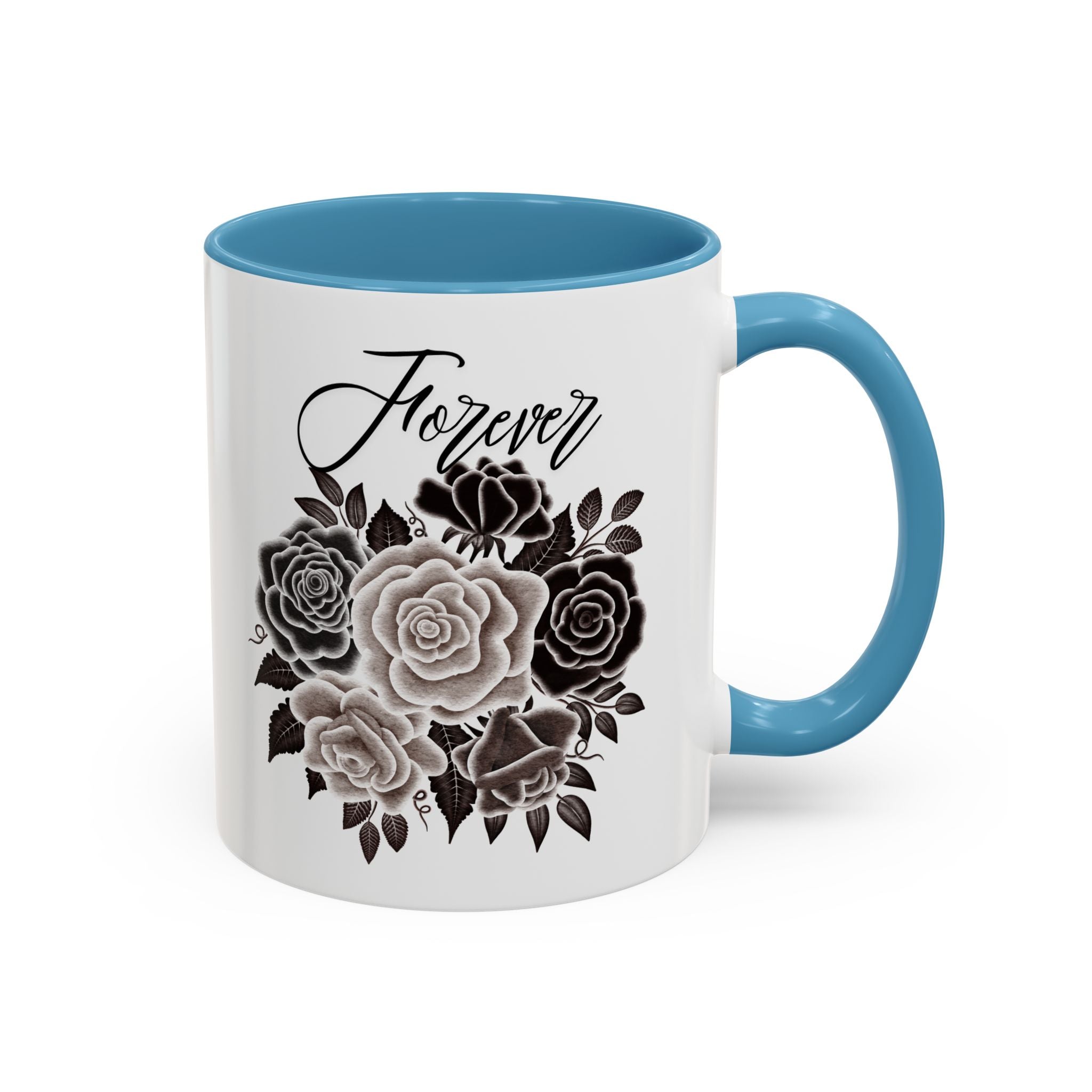 Elegant Floral Accent Coffee Mug for Coffee Lovers, Gift for Her, Home Decor, Valentine's Day, Birthday