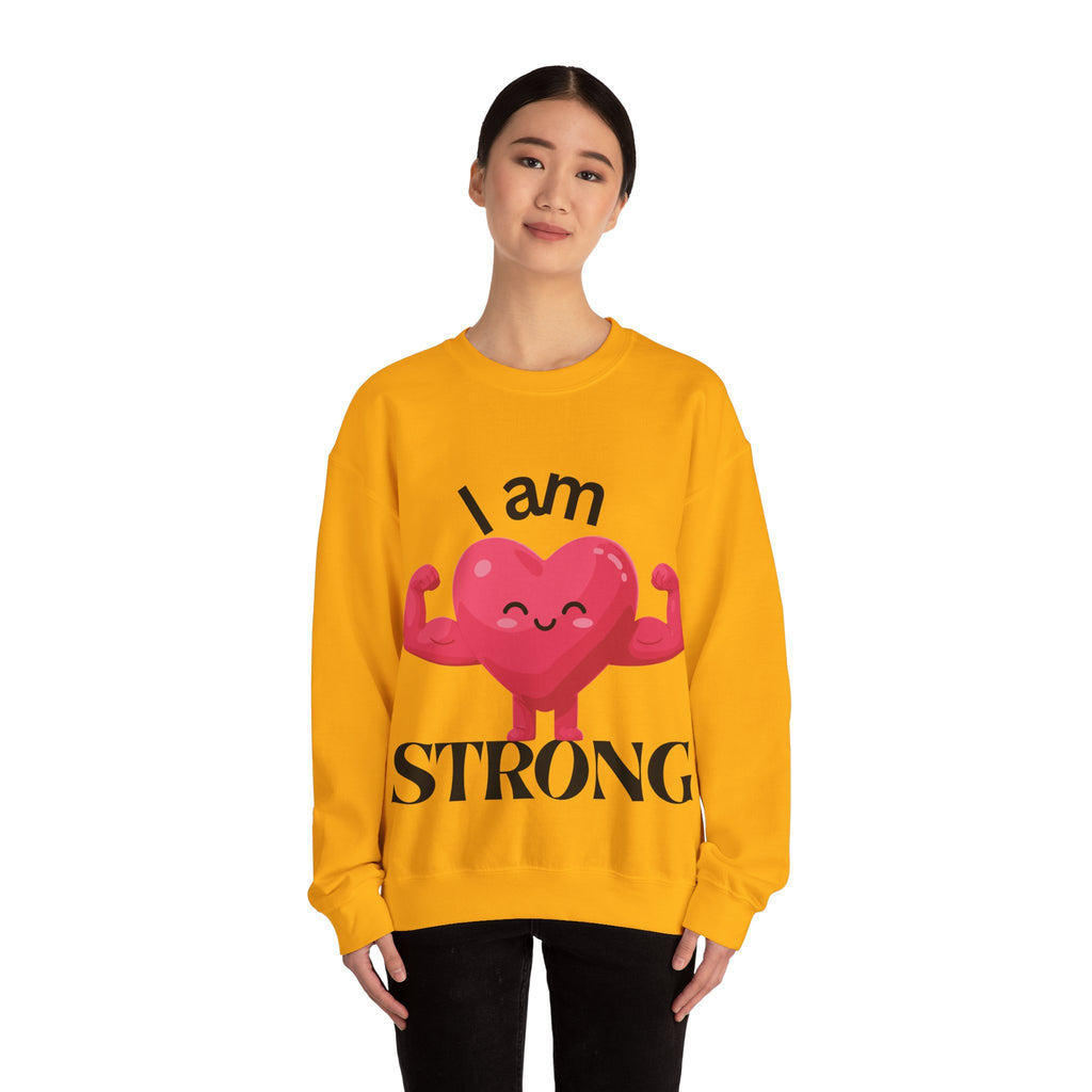 I Am Strong Heart Crewneck Sweatshirt