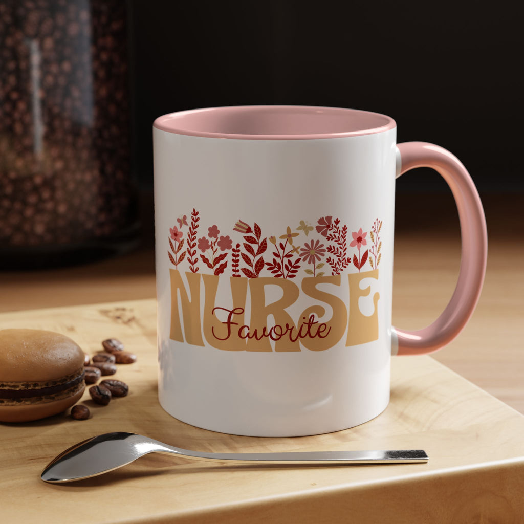Nurse Favorite Coffee Mug | Floral Mug for Nurses | Gift for Nurse Appreciation Week, Nurses Day, Medical Professionals