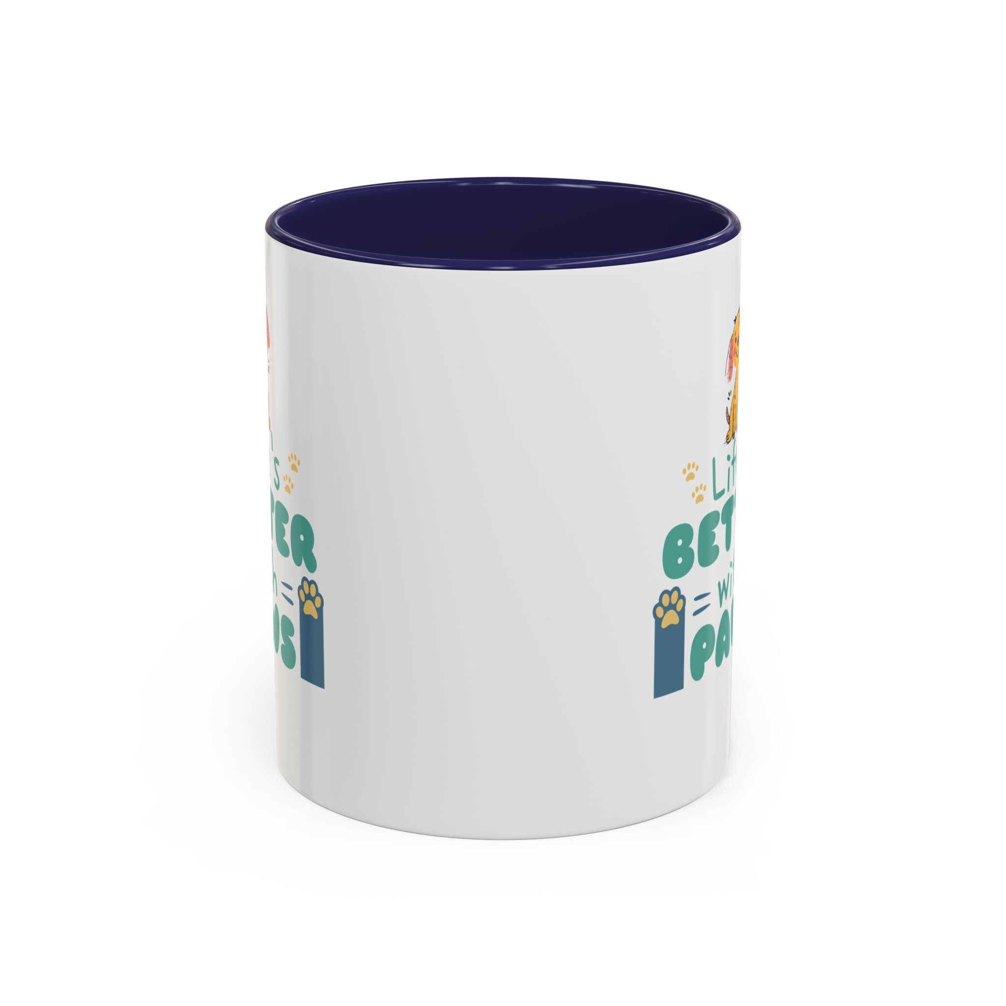Life's Better with Paws Mug - Pet Lover's Coffee Cup, Dog Themed Gift, Animal Lover Present, Cute Ceramic Mug, Fun Pet Owner Gift