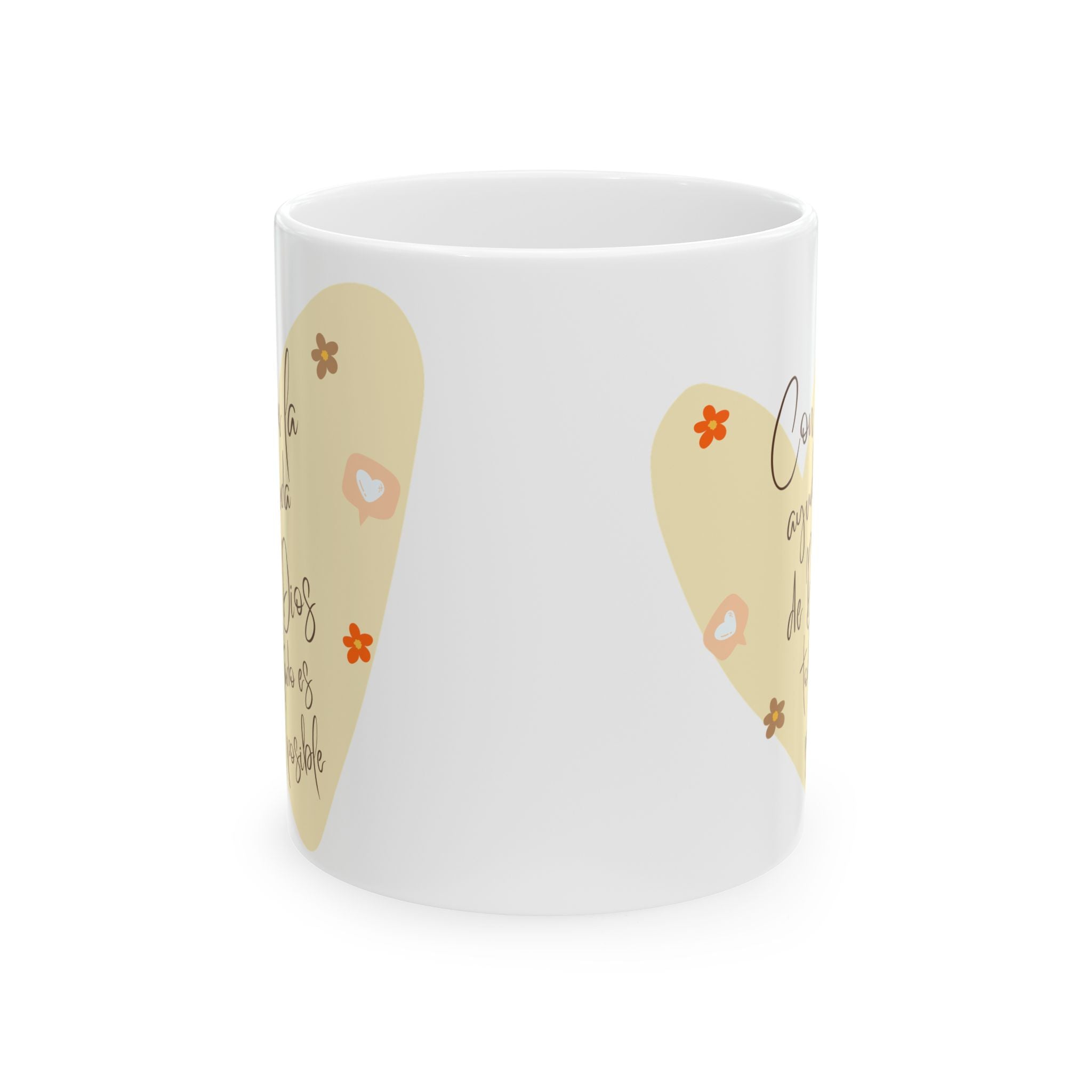 Ceramic Mug — "Choose Joy" Heart Floral Coffee Tea Cup (11oz & 15oz)