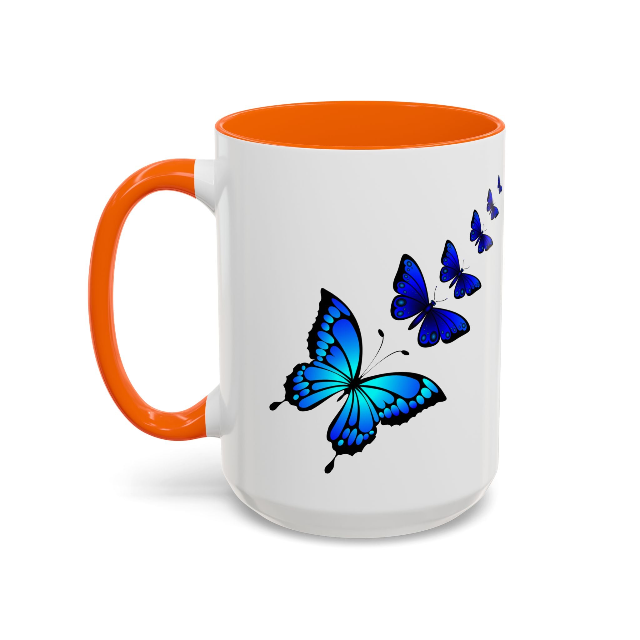 Butterfly Accent Coffee Mug | Colorful Butterfly Design | Perfect Gift for Nature Lovers | Home & Office Decor | 11oz & 15oz