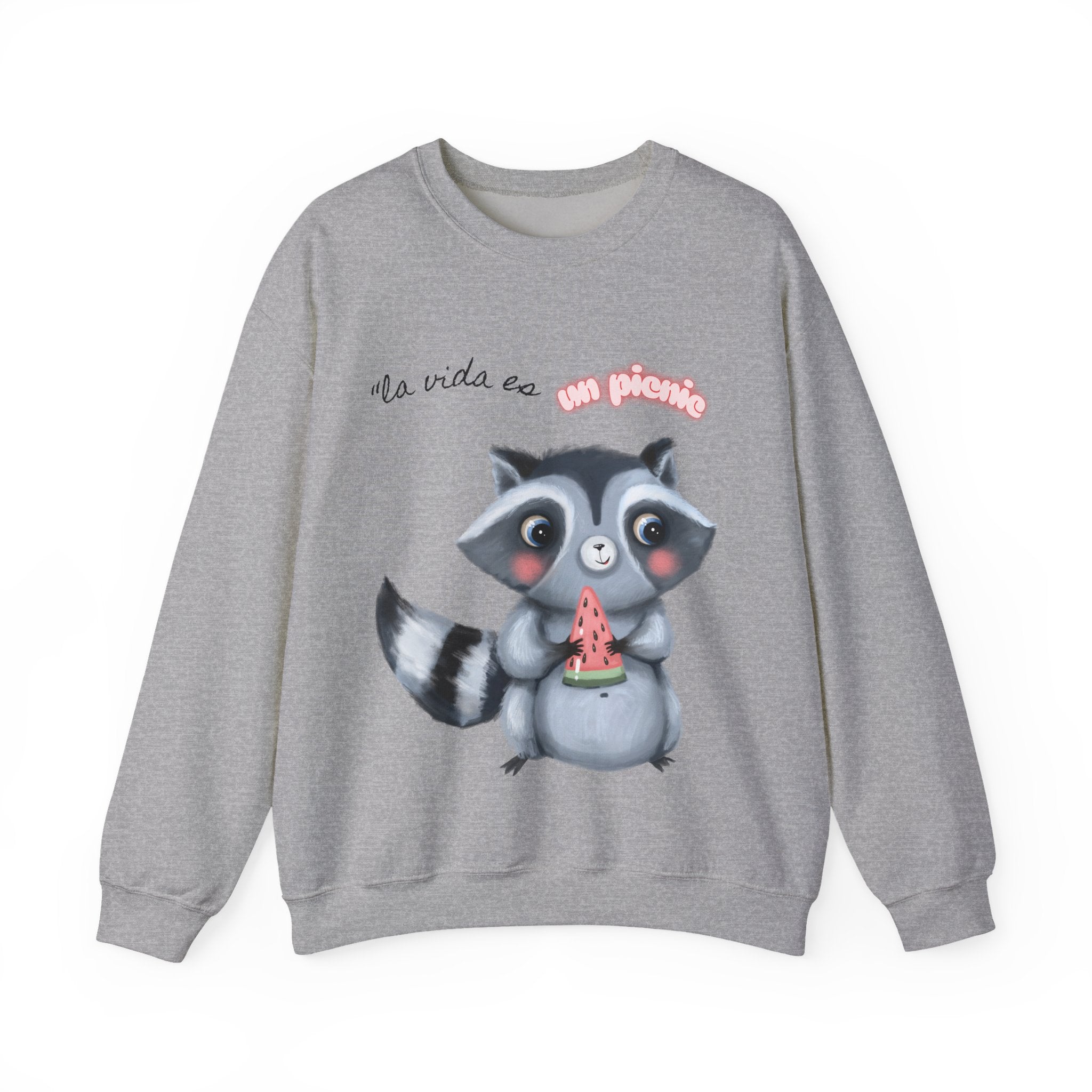 Cute Raccoon Sweatshirt, Cozy Fall Apparel, Gift for Animal Lovers, Cute Crewneck for Kids and Adults, Sweatshirt for Birthdays, Party Wear