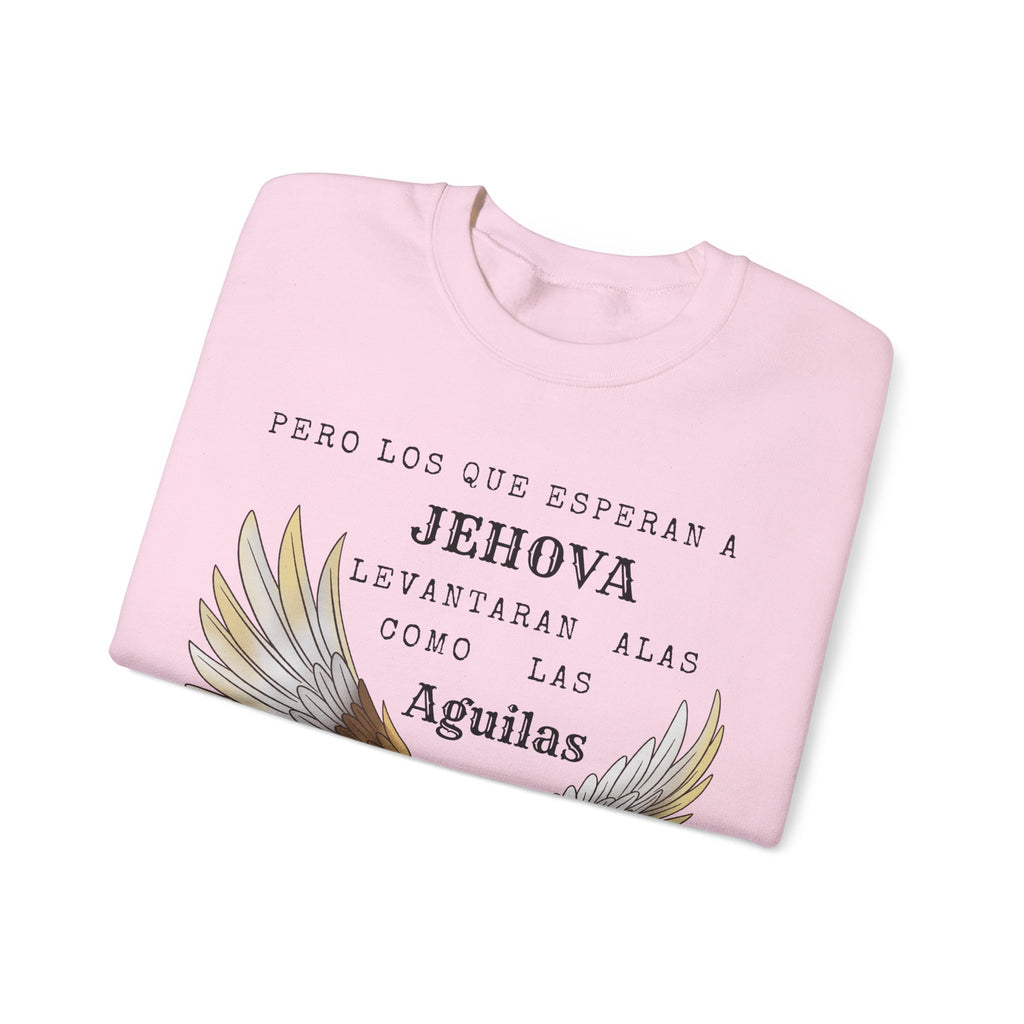 Isaías 40:31 Eagle Sweatshirt — "Pero los que esperan a Jehová" Spanish Christian Crewneck