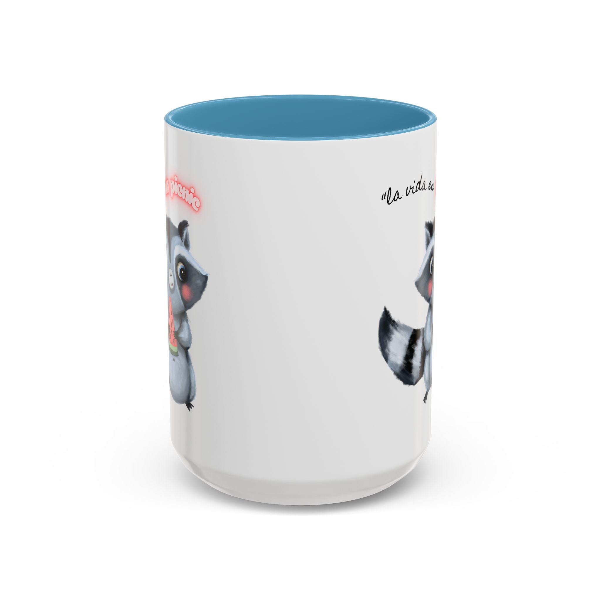 Raccoon-Themed Accent Coffee Mug | Cute Animal Mug for Home, Gift for Coffee Lovers, Nature Lovers, Birthday, Celebrate Life
