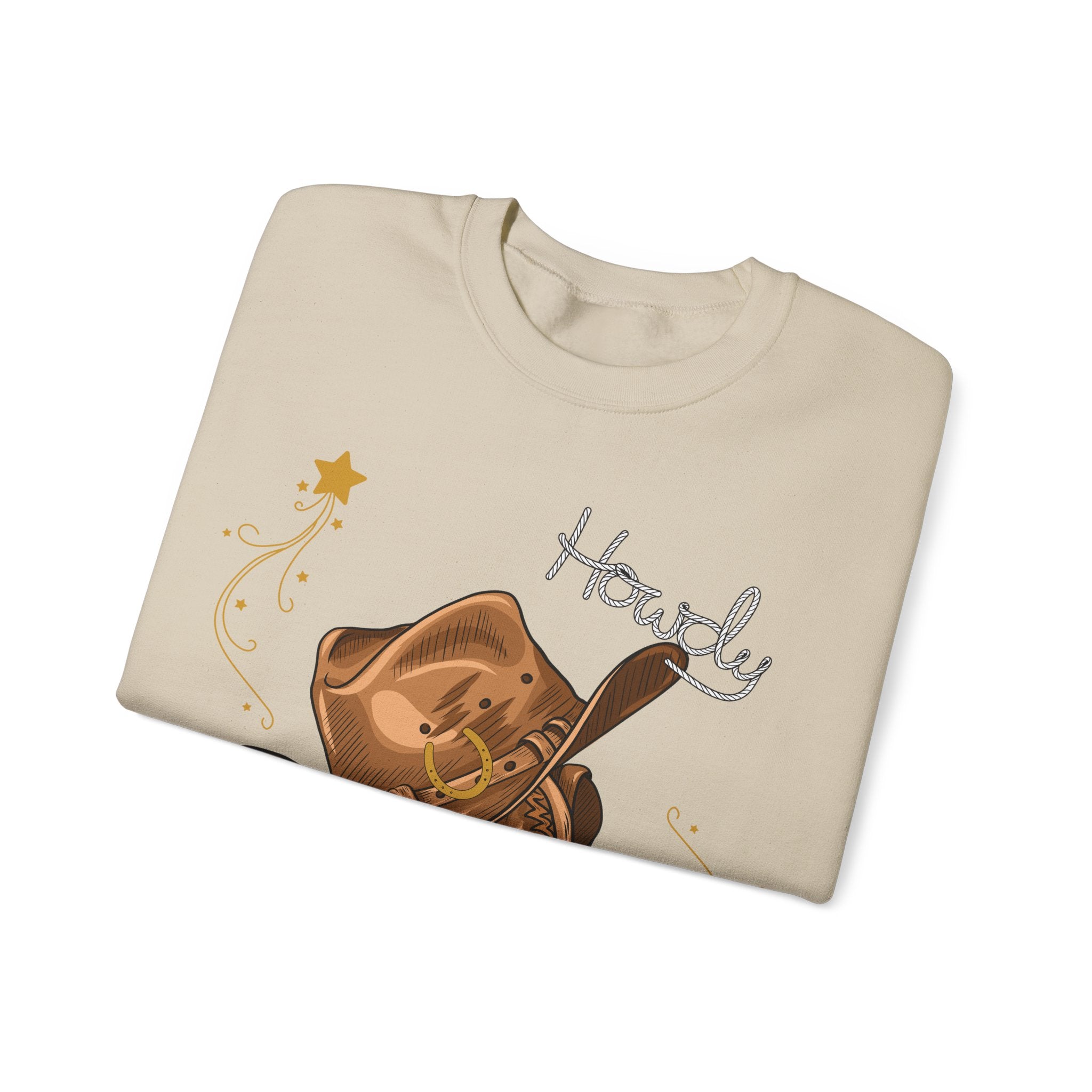 Howdy Cowboy Crewneck Sweatshirt | Unisex Sweatshirt, Western Apparel, Fall Fashion, Gift for Him/Her, Casual Wear