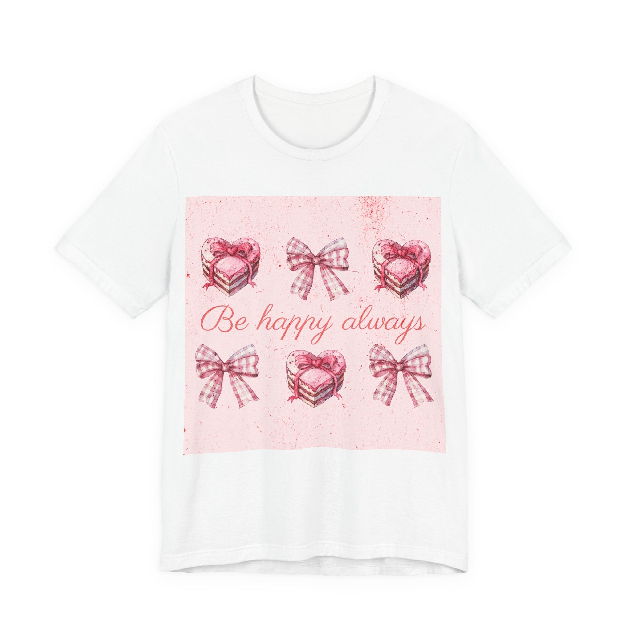 Happy Hearts Tee, Casual Gift T-Shirt, Positive Vibes Shirt, Birthday Outfit, Everyday Wear, Cheerful Top