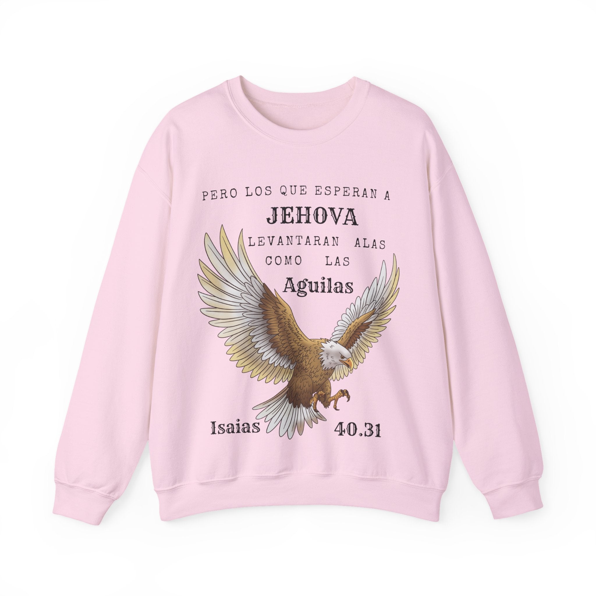 Isaías 40:31 Eagle Sweatshirt — "Pero los que esperan a Jehová" Spanish Christian Crewneck