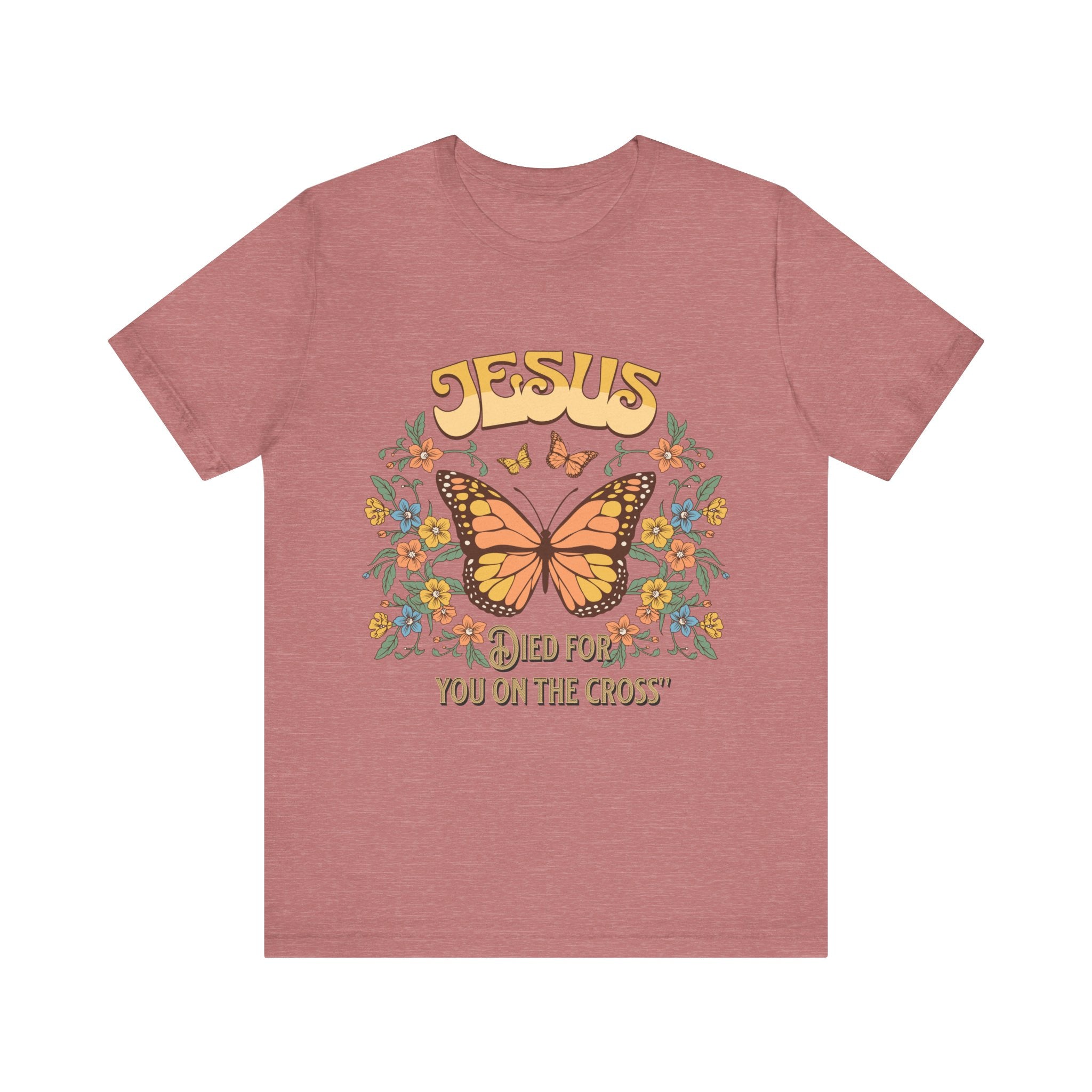 Jesus Butterfly Tee, Vintage Inspired Christian Unisex T-Shirt, Faith Apparel, Religious Gift, Casual Wear