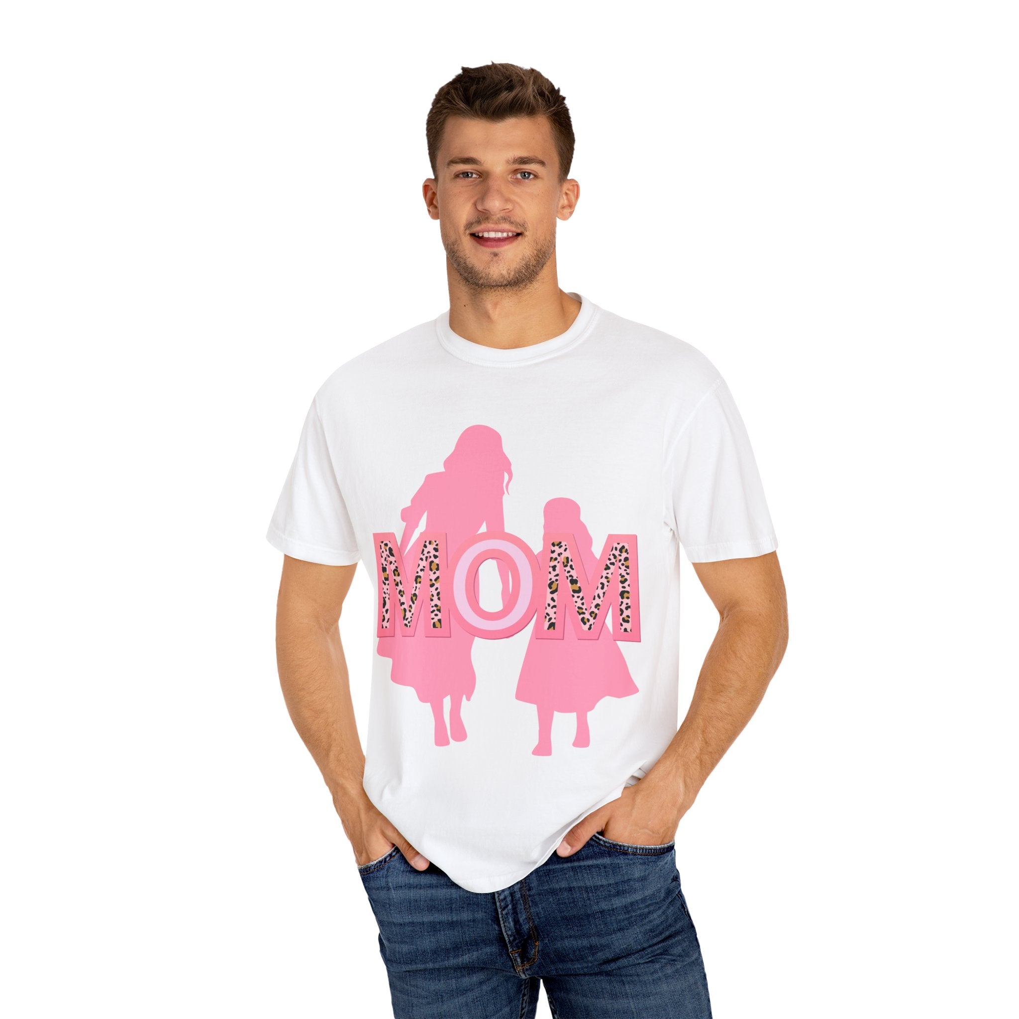 Mom & Me Garment-Dyed T-shirt, Cute Matching Tees, Mother's Day Gift, Family Outing Shirt, Mommy Daughter Outfit, Trendy Casual Wear