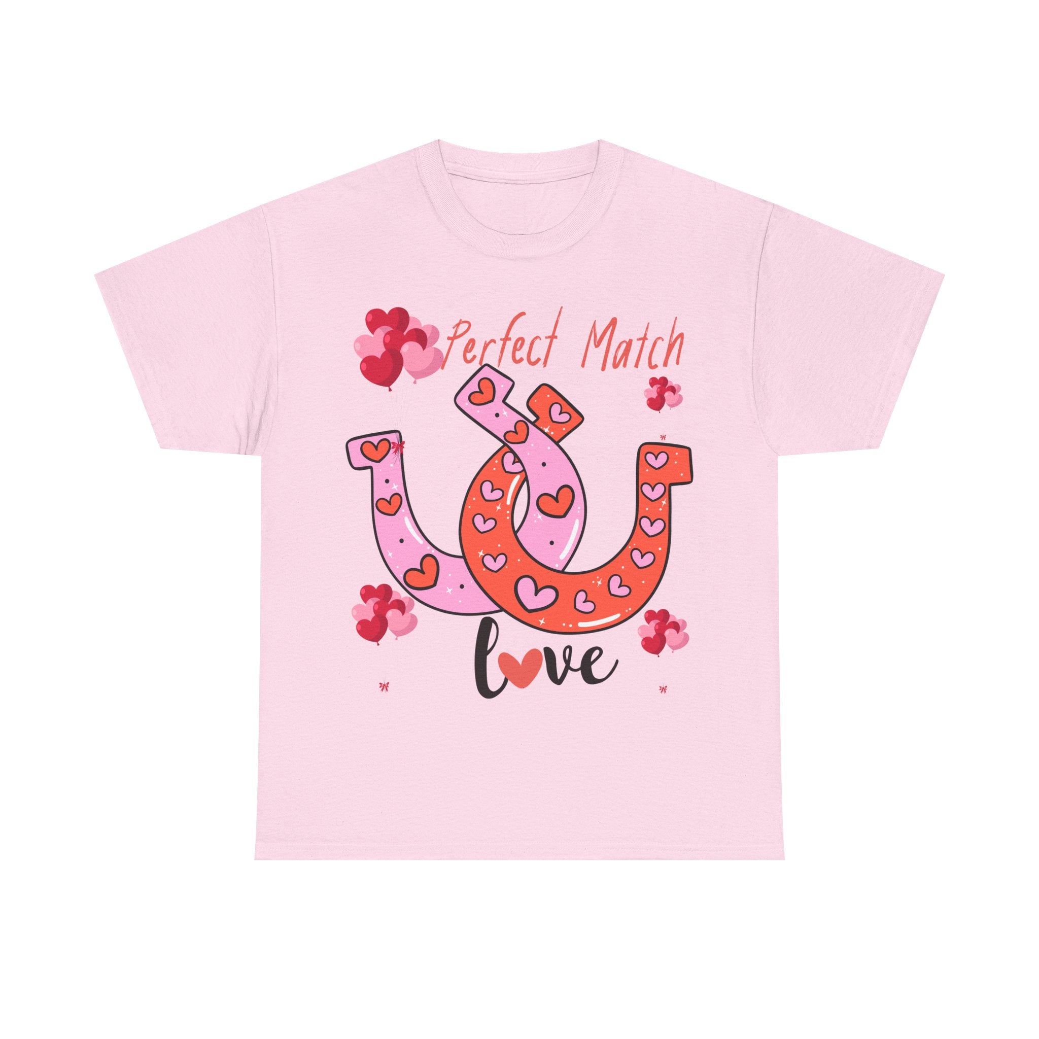 Perfect Match Love T-Shirt — Cute Horseshoe Valentine Tee