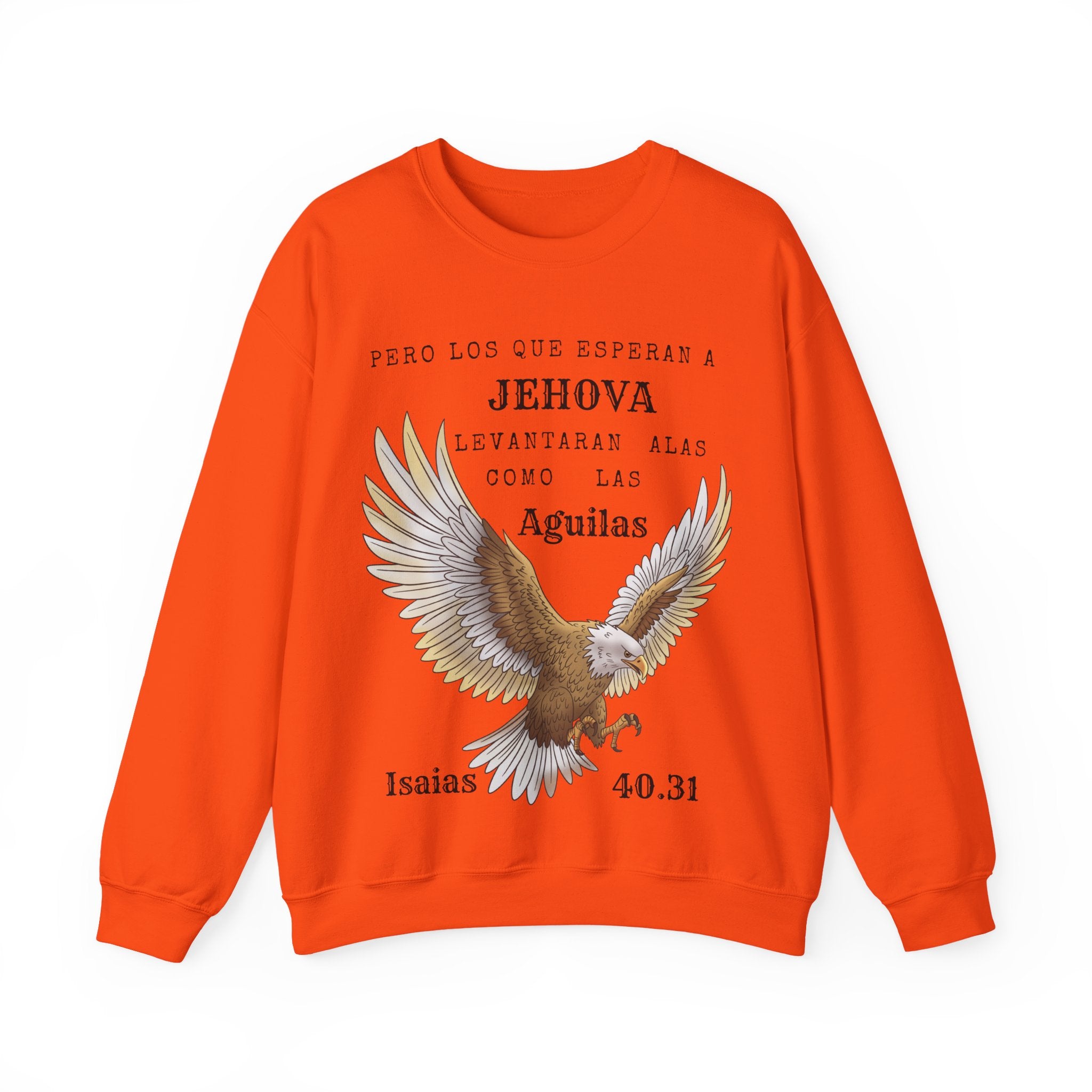 Isaías 40:31 Eagle Sweatshirt — "Pero los que esperan a Jehová" Spanish Christian Crewneck