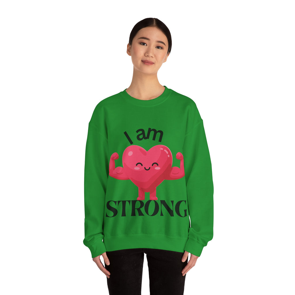 I Am Strong Heart Crewneck Sweatshirt