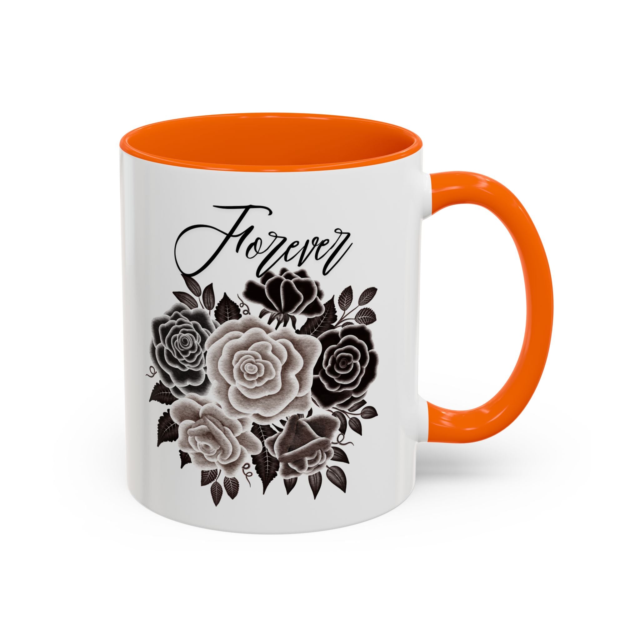 Elegant Floral Accent Coffee Mug for Coffee Lovers, Gift for Her, Home Decor, Valentine's Day, Birthday