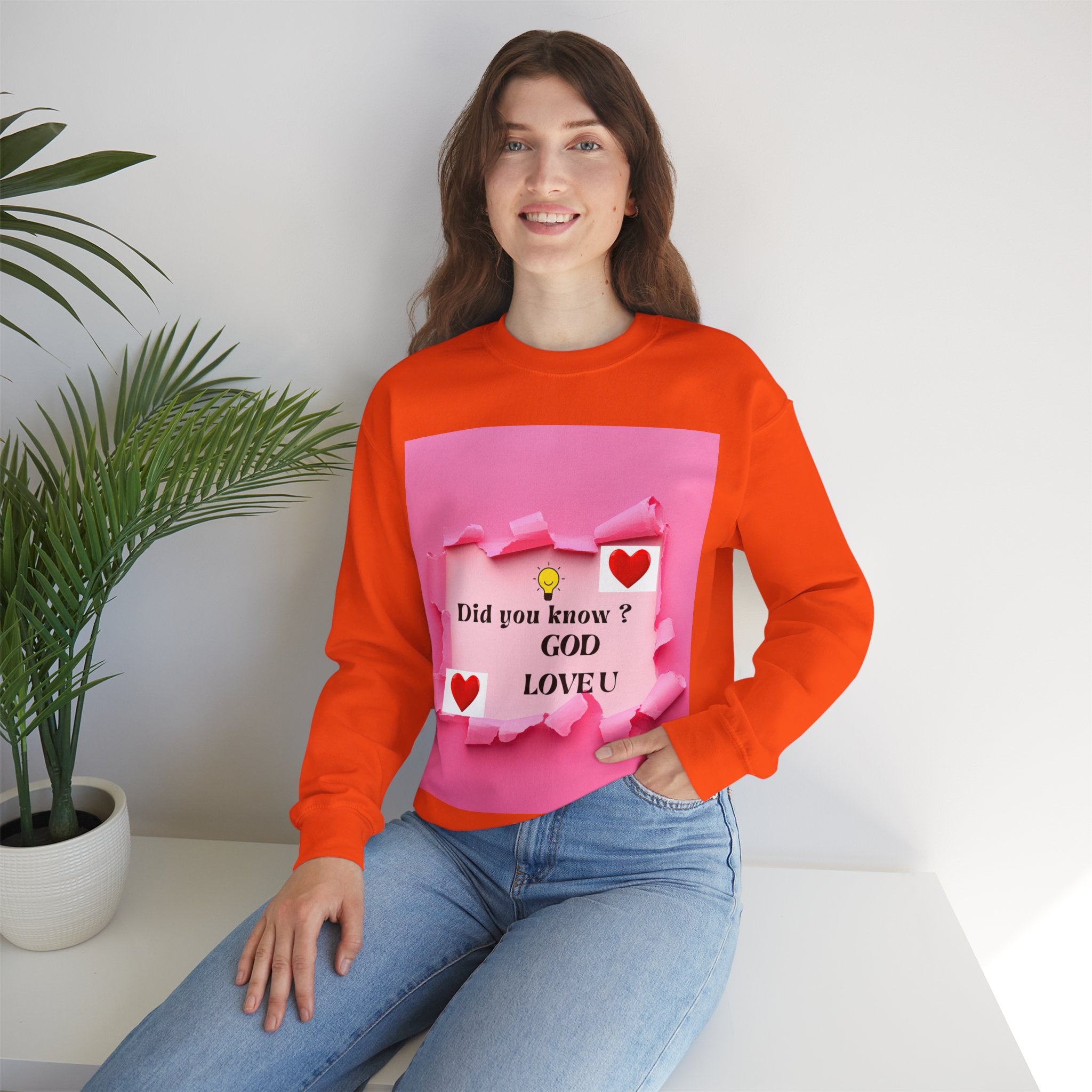 Cute Love Message Crewneck Sweatshirt, Cozy Gift for Her, Valentine's Day, Inspirational Sweater, Comfortable Everyday Wear