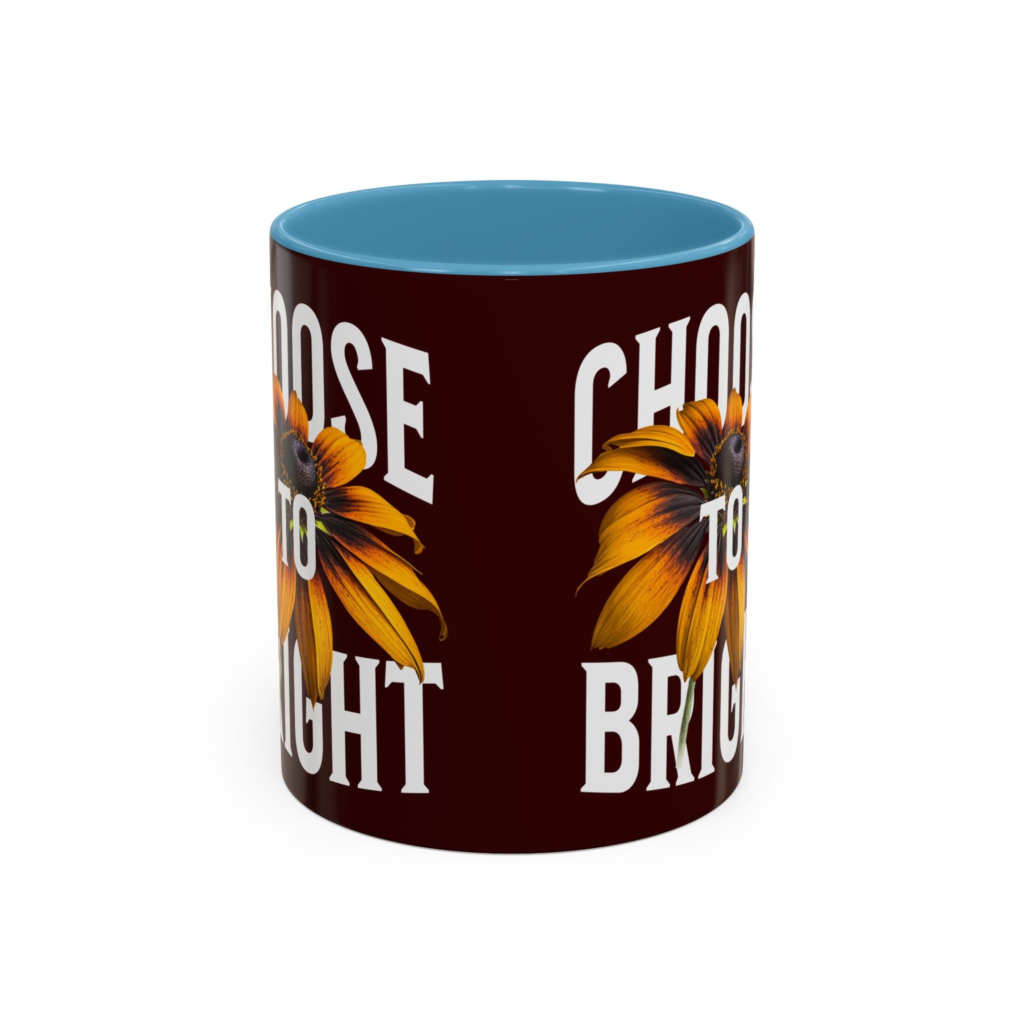 Choose to Be Bright Coffee Mug — Sunflower Accent Ceramic Mug (11/15oz)