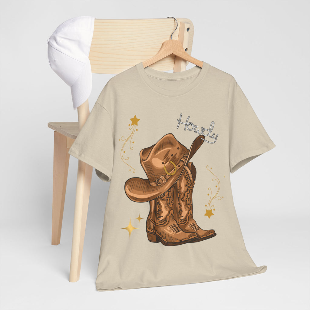 Howdy Cowboy Tee, Western Style Shirt, Unisex Cotton T-Shirt, Country Music Apparel, Rodeo Gift, Casual Everyday Wear