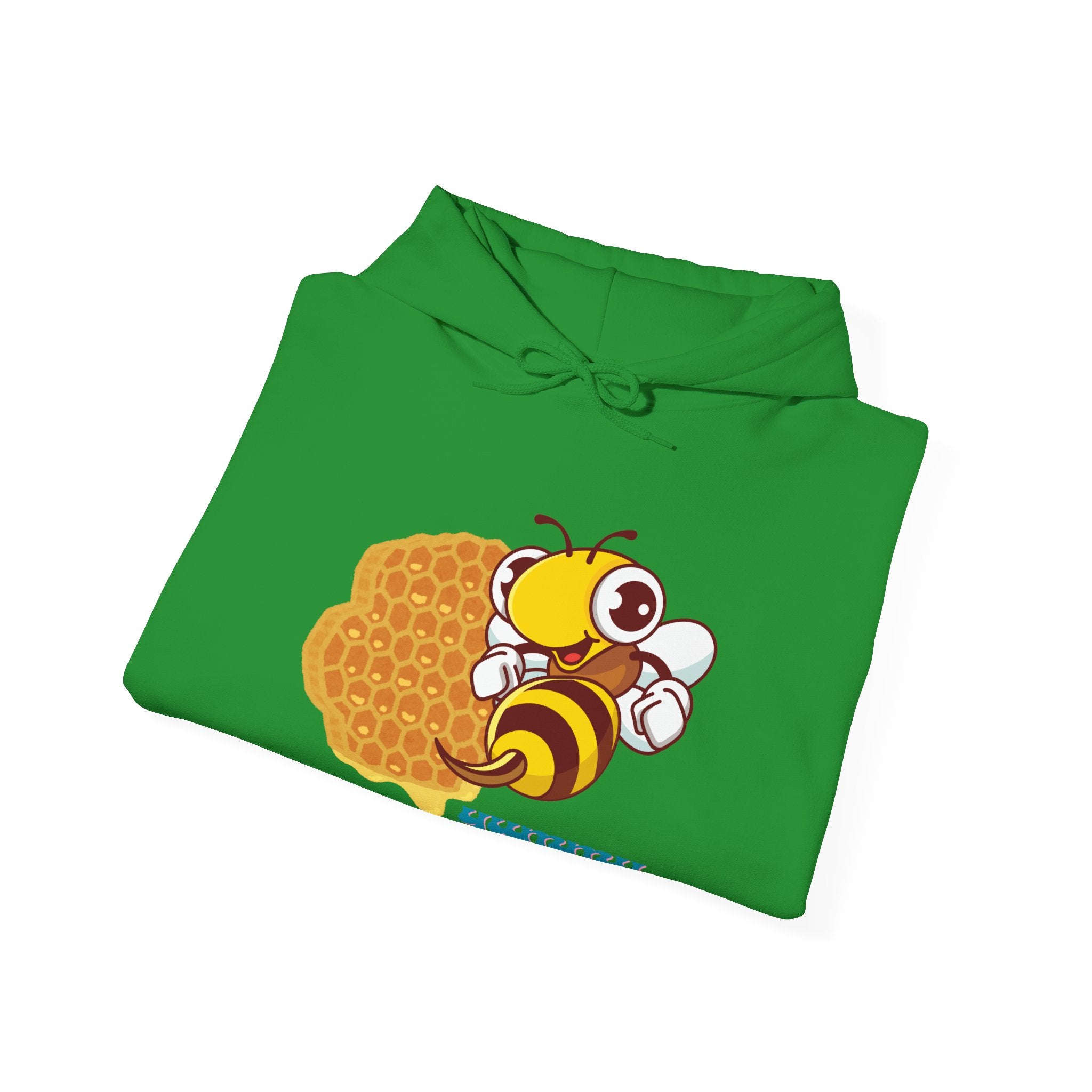 Cute Bee & Waffle Hoodie, Yummy Food Sweatshirt, Unisex Gift for Food Lovers, Cozy Casual Wear, Great for Birthdays & Celebrations