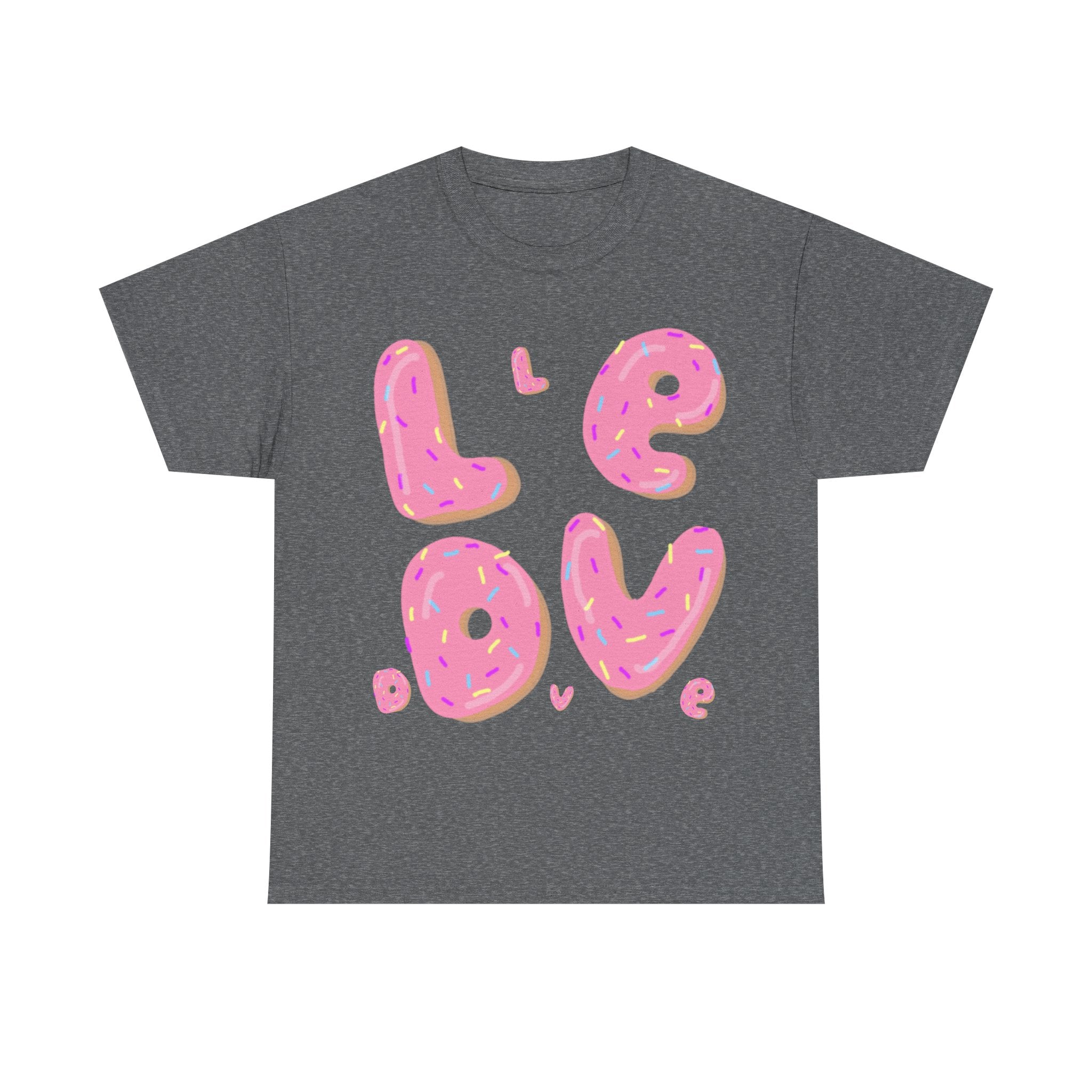 Sweet Love Donut Tee - Unisex Heavy Cotton T-Shirt for Foodies and Fun-Lovers