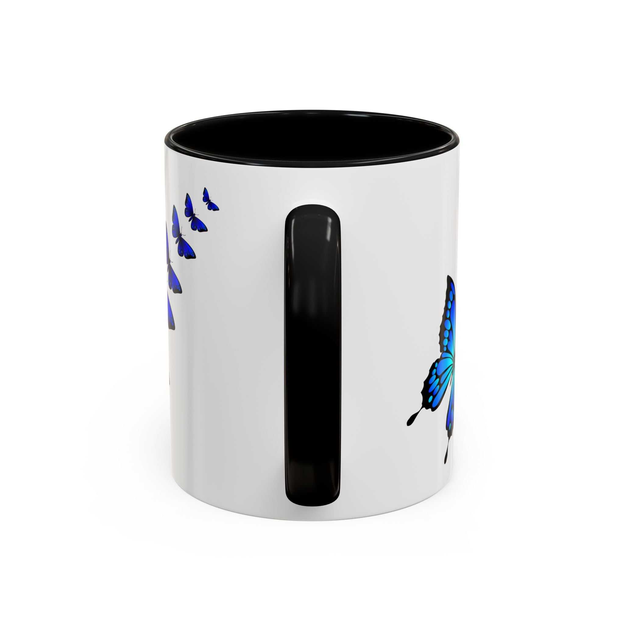 Butterfly Accent Coffee Mug | Colorful Butterfly Design | Perfect Gift for Nature Lovers | Home & Office Decor | 11oz & 15oz