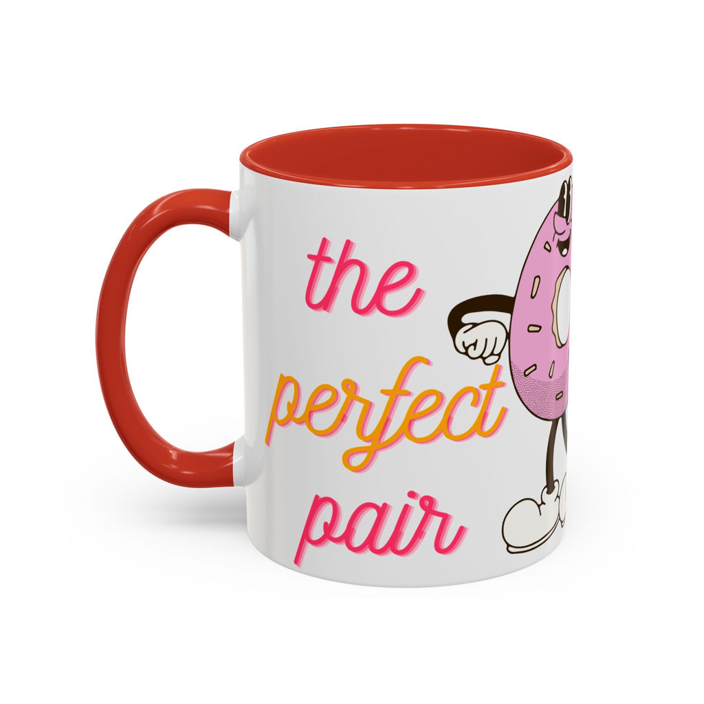 Like Coffee & Donuts Accent Coffee Mug — Cute Donut & Coffee Cup Design (11/15oz)