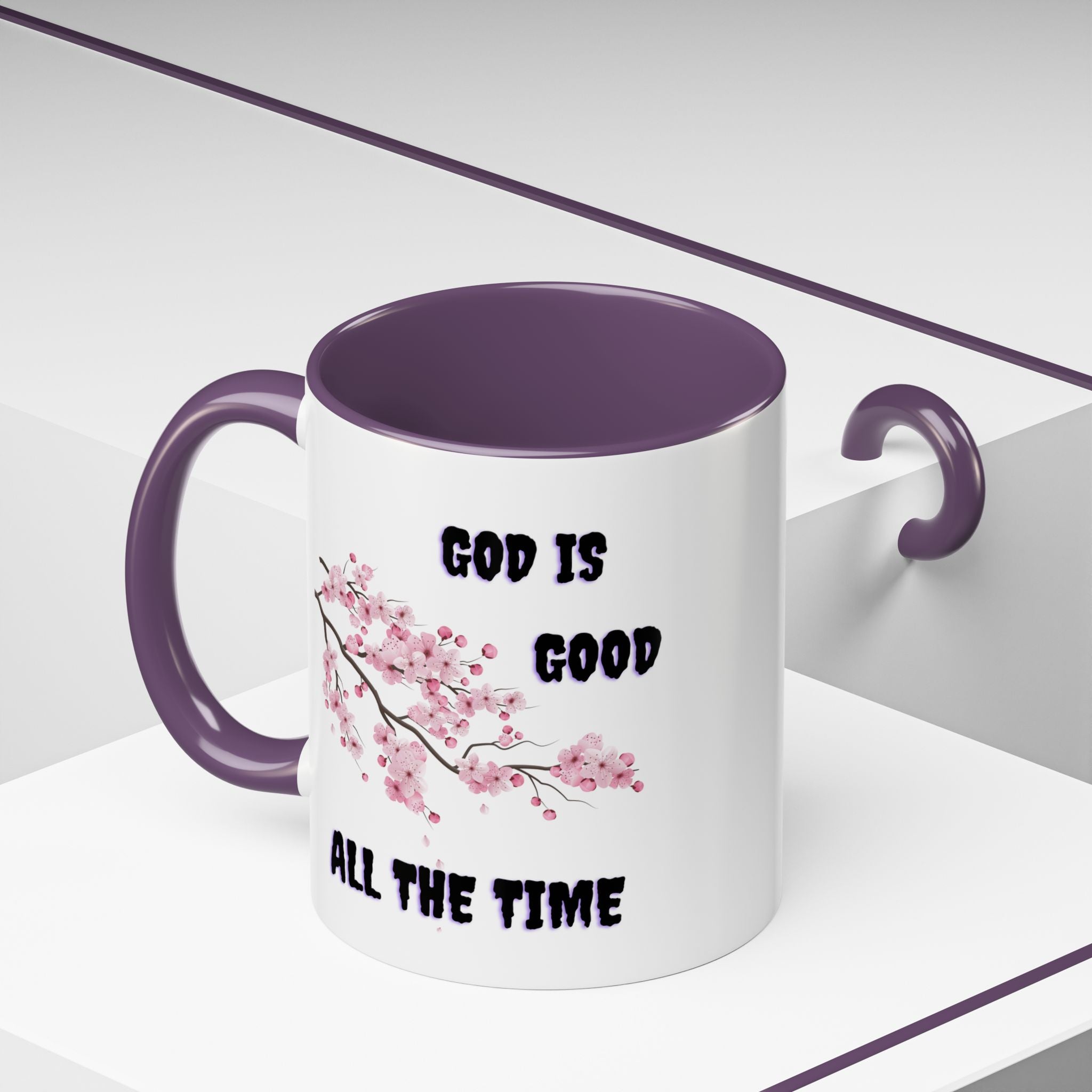 Inspirational Coffee Mug - God is Good, Floral Design, Gift for Faith Friends, Perfect for Mother's Day, Church Gatherings, Daily Motivation
