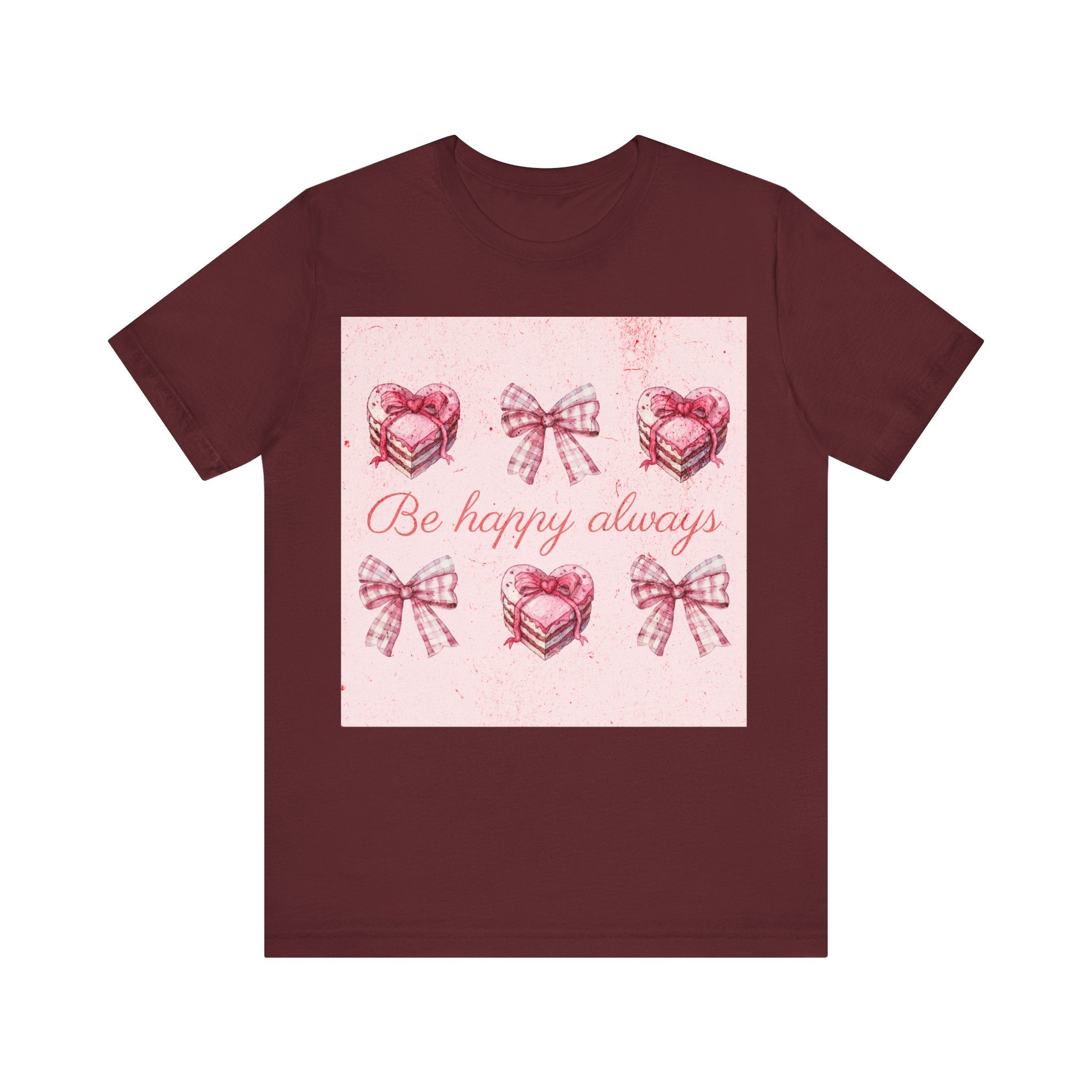 Happy Hearts Tee, Casual Gift T-Shirt, Positive Vibes Shirt, Birthday Outfit, Everyday Wear, Cheerful Top