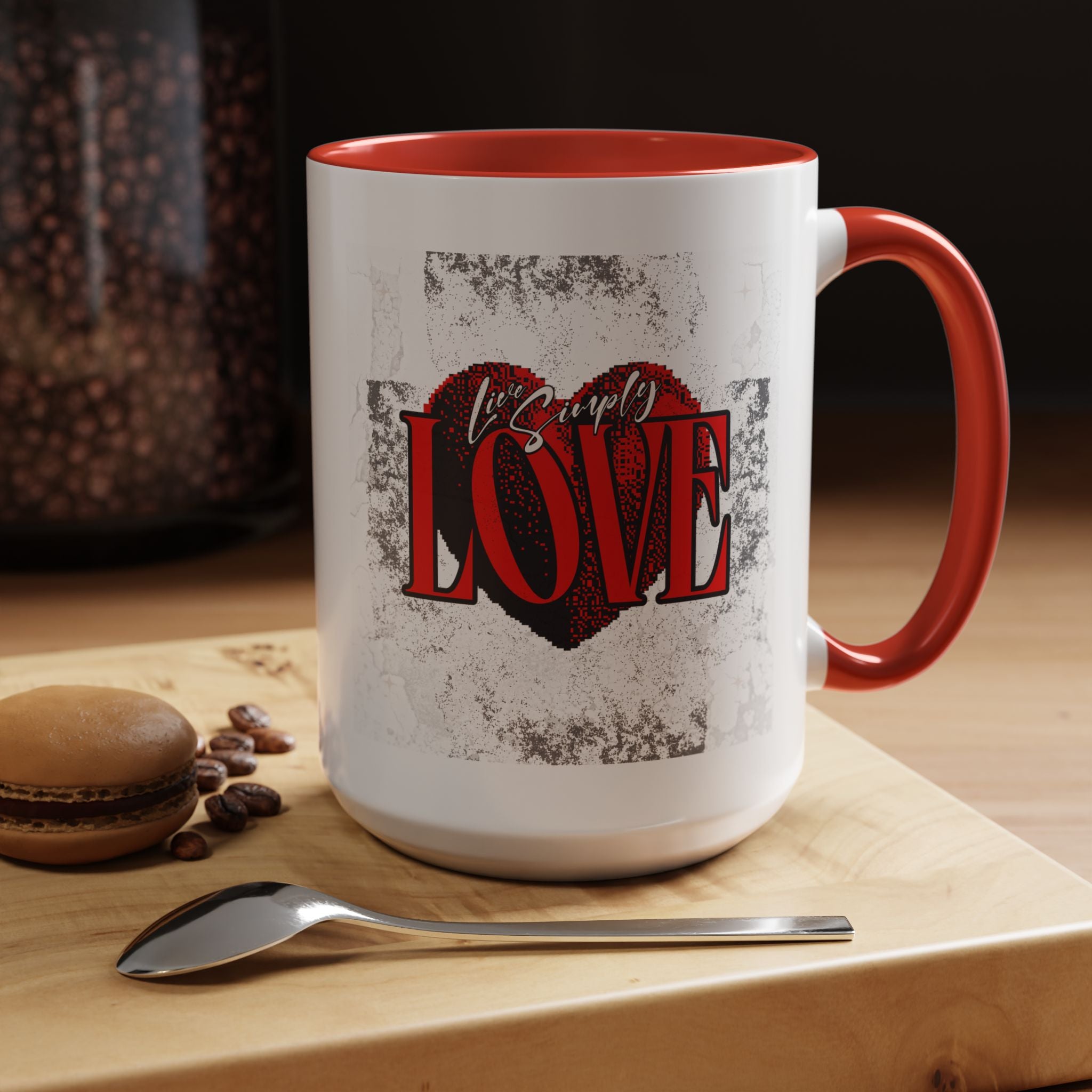 Love Accent Coffee Mug - Perfect Gift for Valentine's Day, Romantic Gift, Heart Mug, Coffee Lovers, Personalized Mug