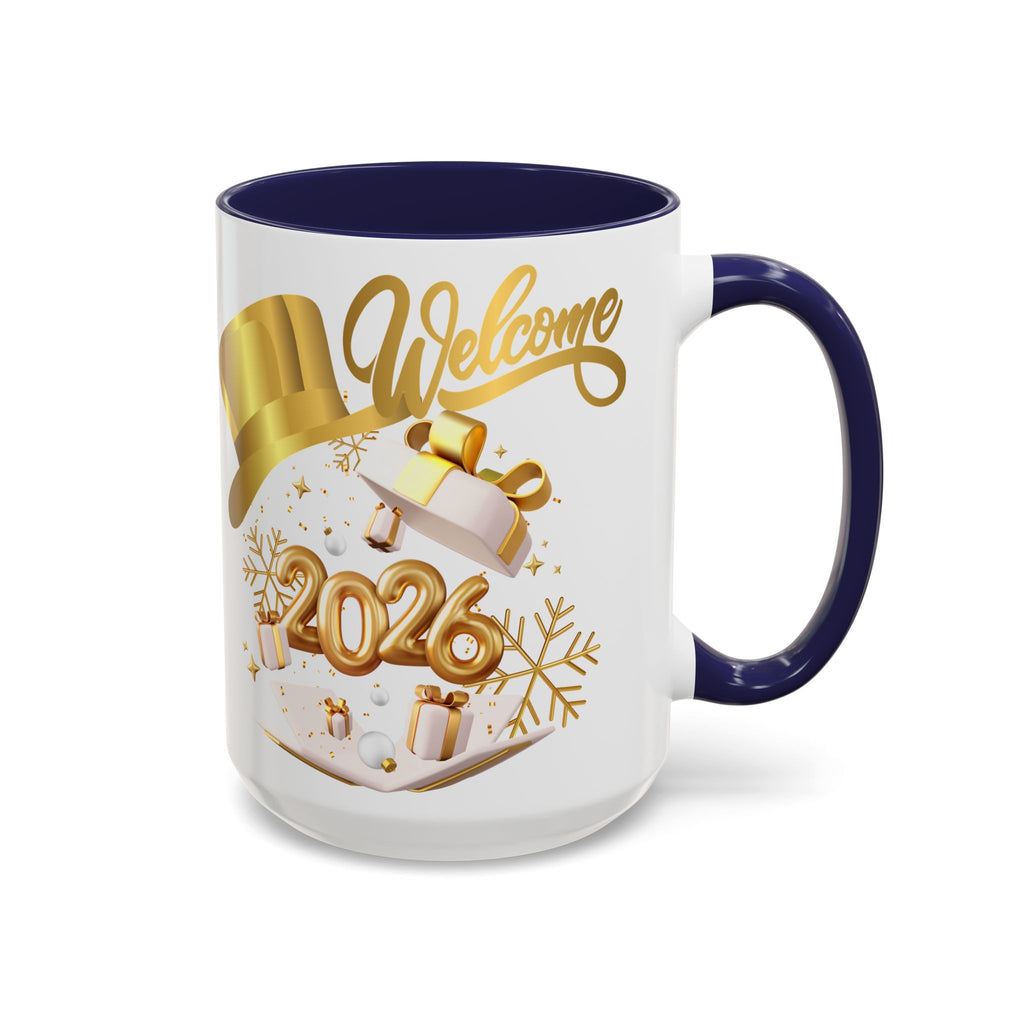 2026 New Year Coffee Mug — "Welcome 2026" Gold Celebration Accent Mug