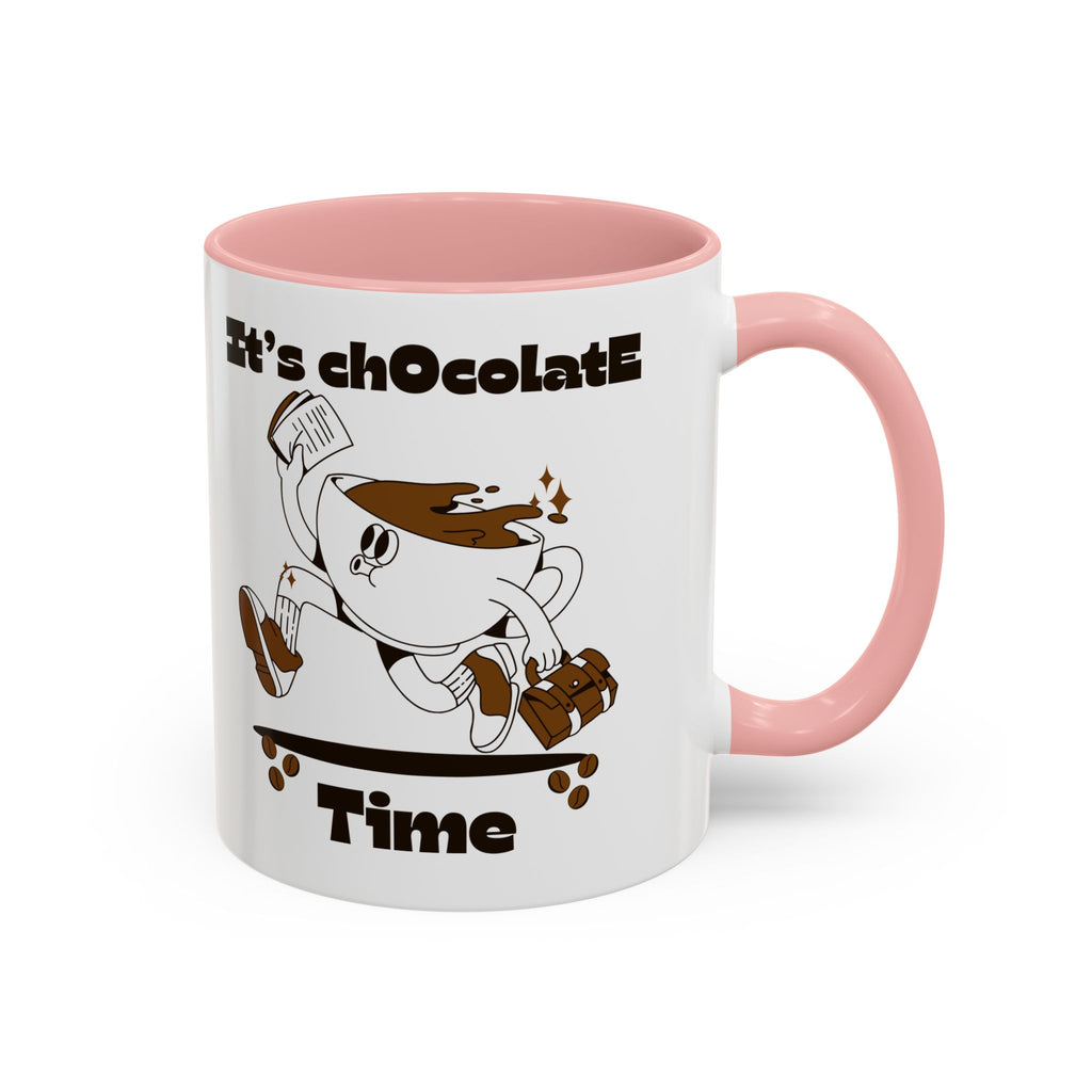 Chocolate Time Coffee Mug, Skateboard Mug, Gift for Coffee Lovers, Fun Mug for Hot Cocoa, Unique Mug for Birthdays, Cute Kitchen Decor