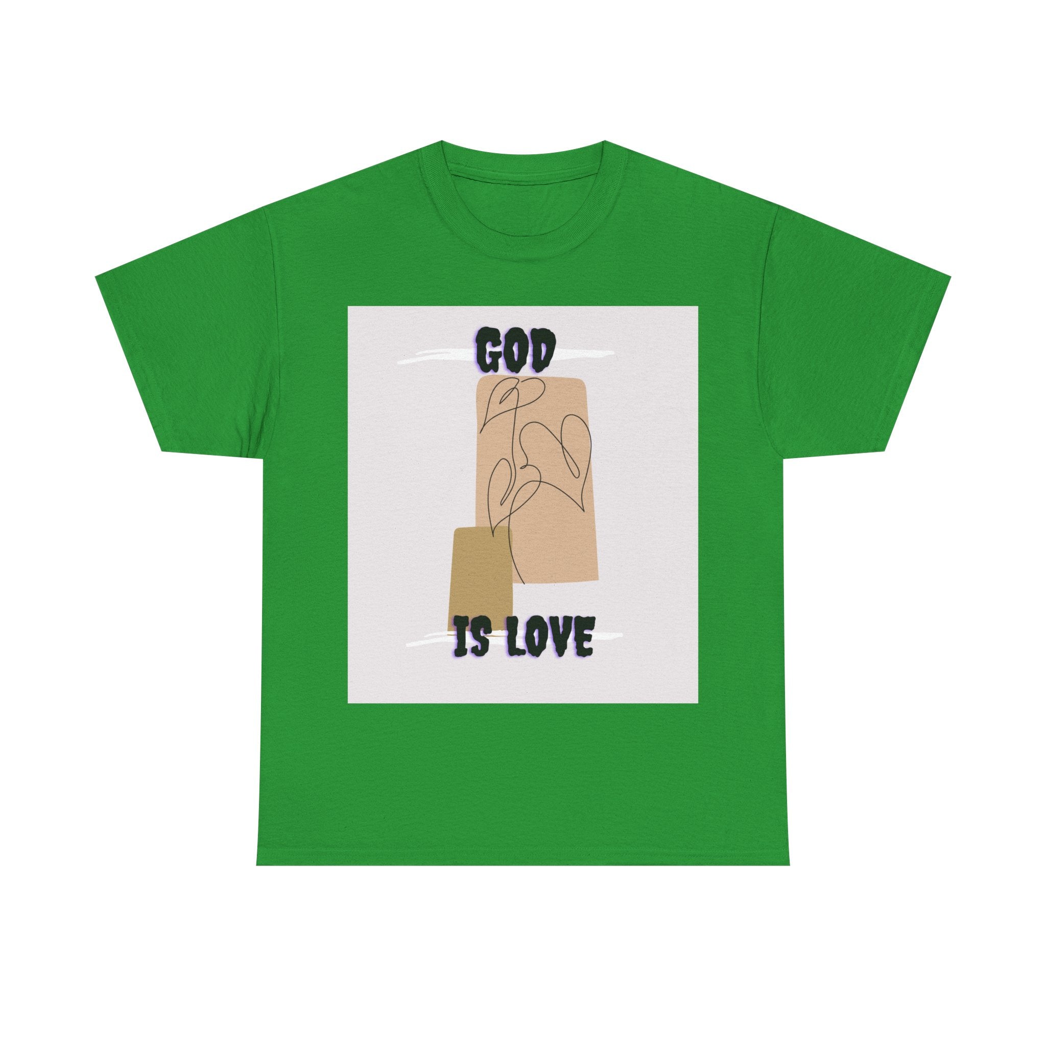 God Is Love Unisex Heavy Cotton Tee, Inspirational T-Shirt, Faith-Based Apparel, Christian Gift, Everyday Wear