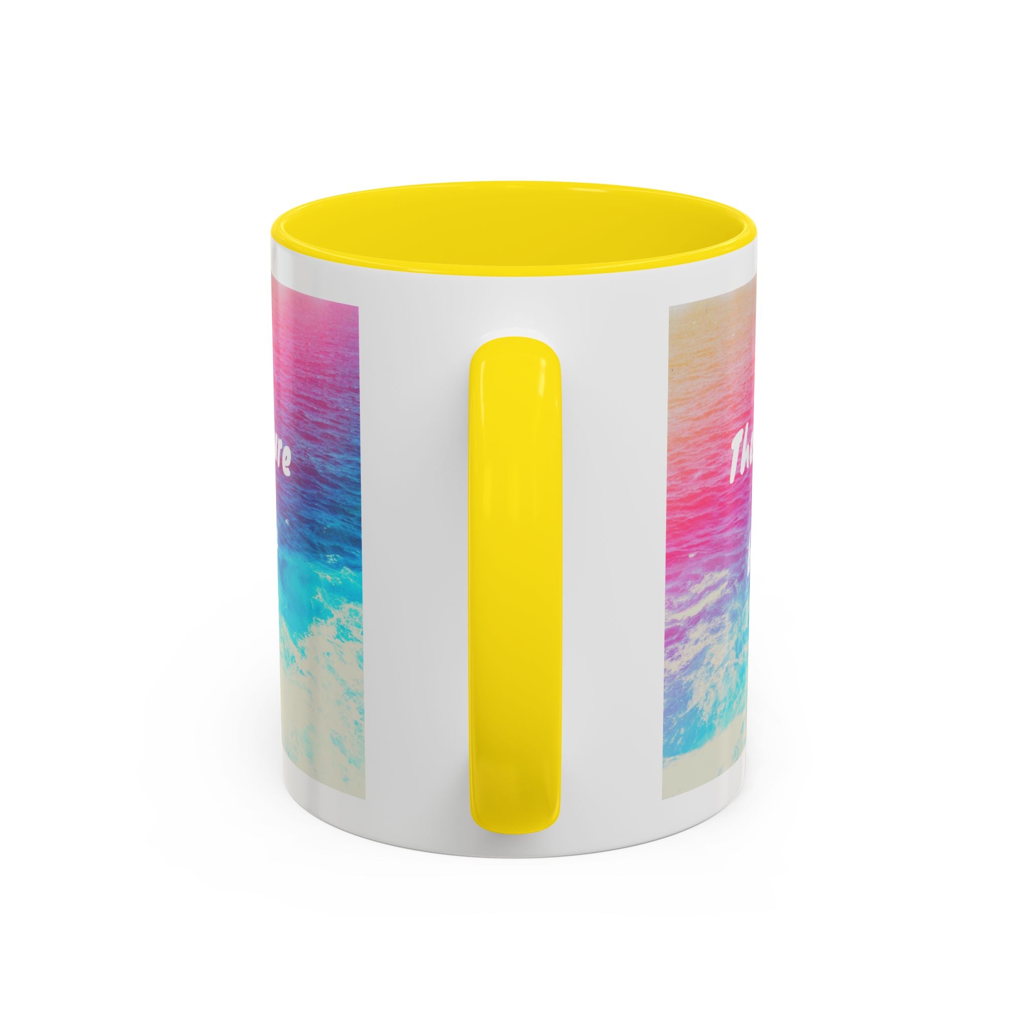 Ocean Background Future Is Bright Accent Coffee Mug (11, 15oz)