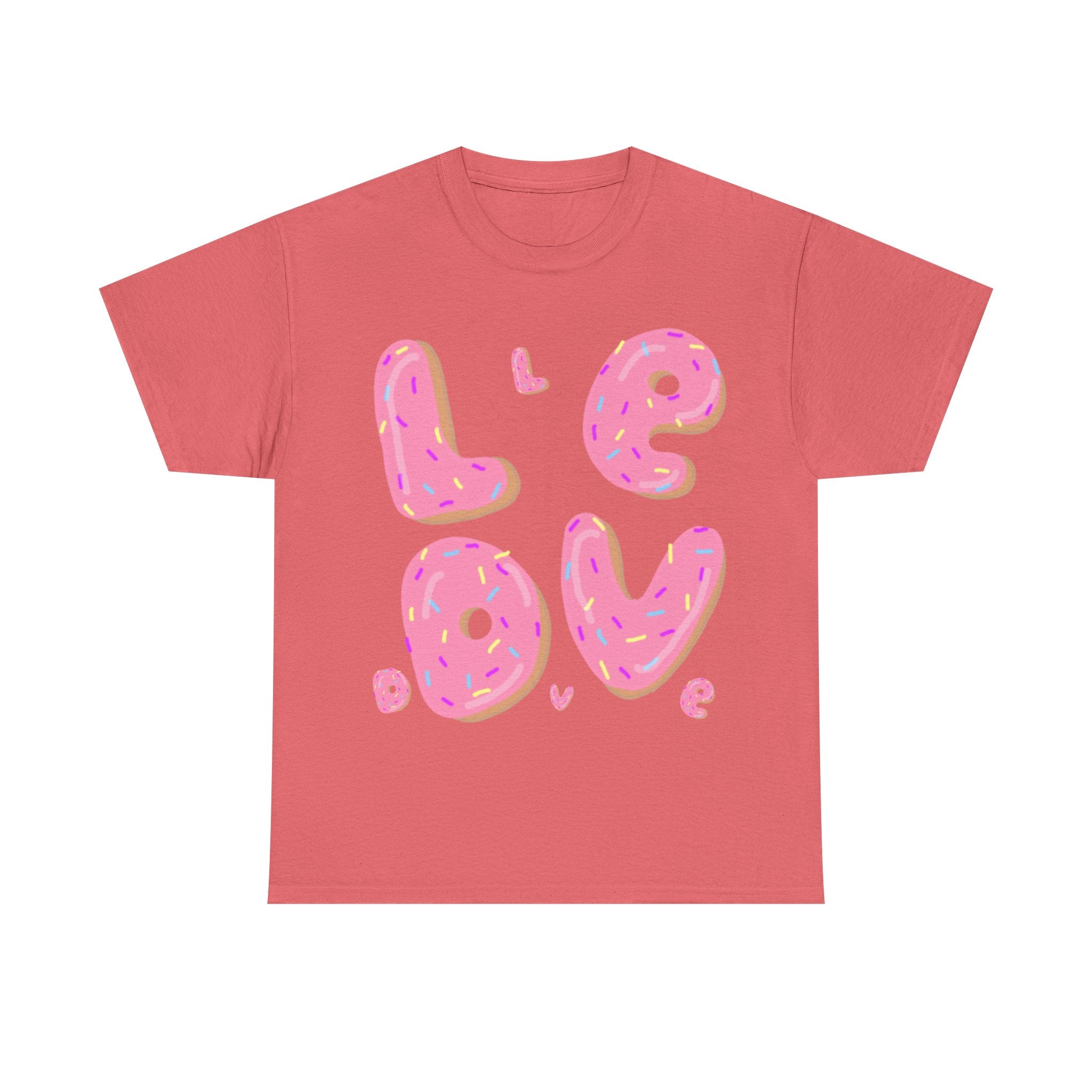 Sweet Love Donut Tee - Unisex Heavy Cotton T-Shirt for Foodies and Fun-Lovers