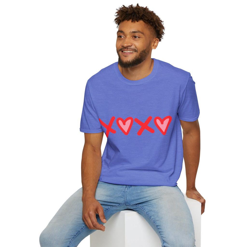 XX Valentine’s Day Tee – Cute Red Heart Hugs & Kisses T-Shirt