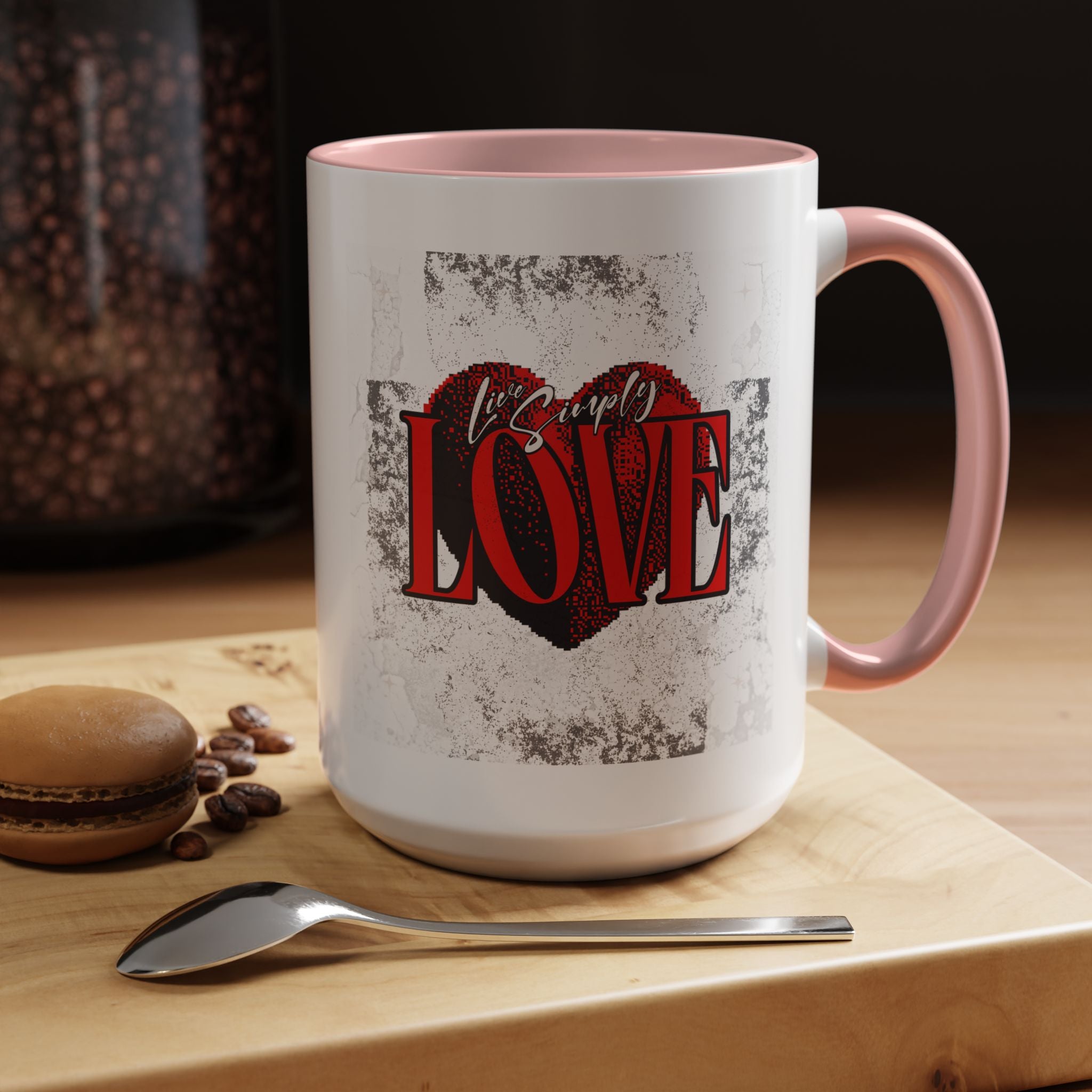 Love Accent Coffee Mug - Perfect Gift for Valentine's Day, Romantic Gift, Heart Mug, Coffee Lovers, Personalized Mug