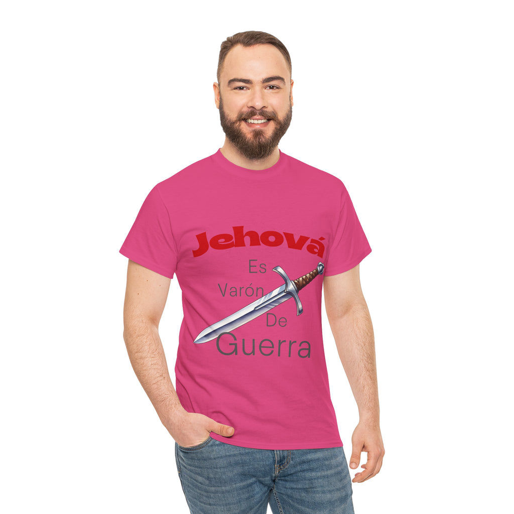 Jehová Es Varón De Guerra T-Shirt — Spanish Christian Sword Design