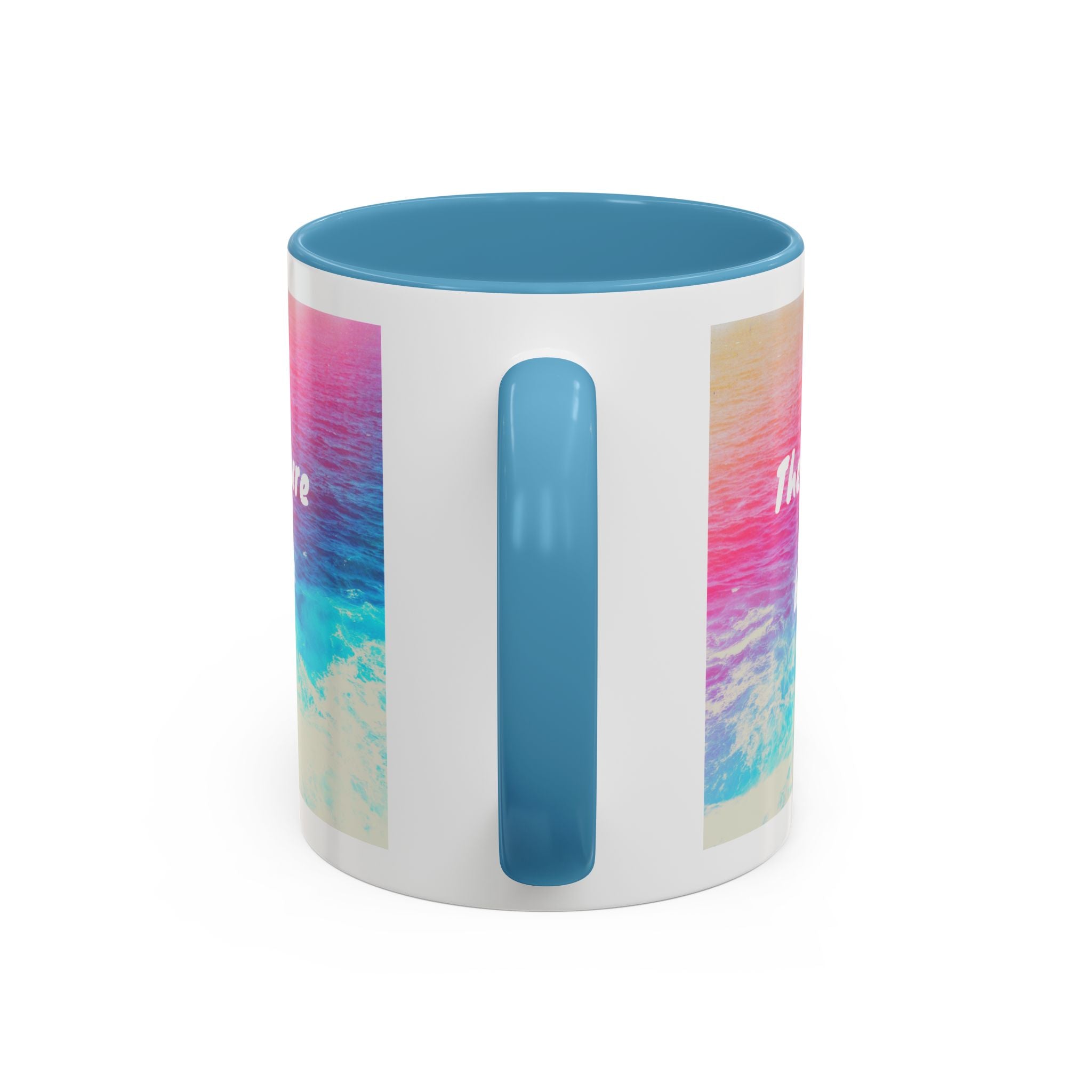 Ocean Background Future Is Bright Accent Coffee Mug (11, 15oz)