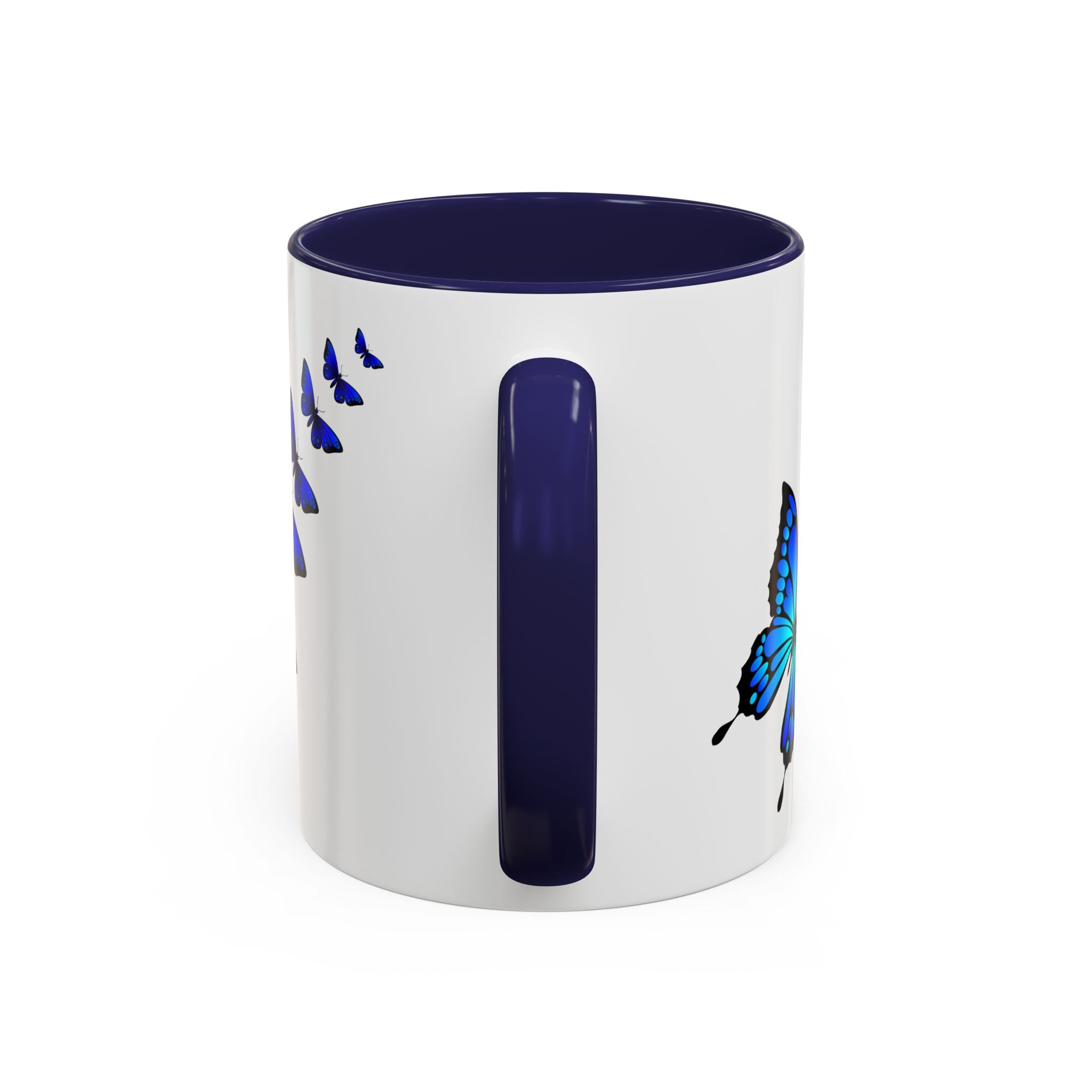 Butterfly Accent Coffee Mug | Colorful Butterfly Design | Perfect Gift for Nature Lovers | Home & Office Decor | 11oz & 15oz