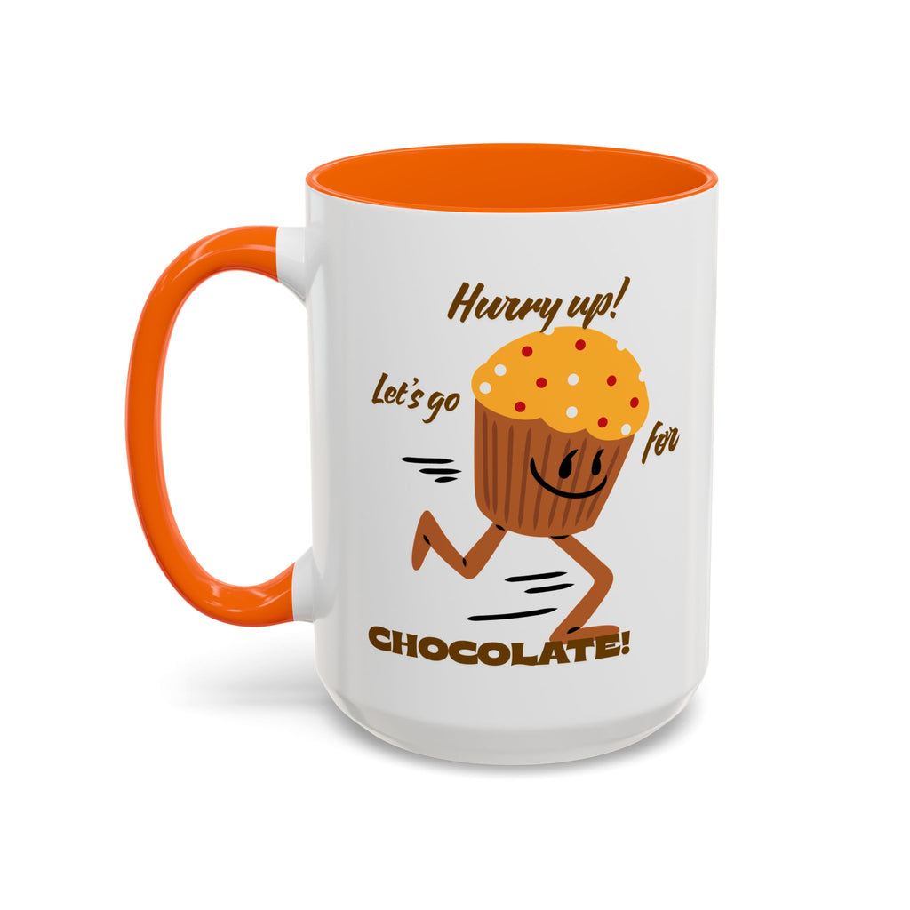 Chocolate Lover's Accent Coffee Mug - Fun Mug for Coffee, Gift for Bakers, Cute Kitchen Decor, Dessert Enthusiast
