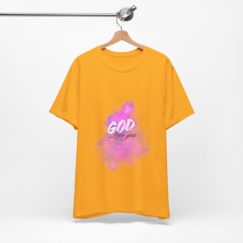 God Love You Tee - Inspirational Short Sleeve Shirt, Faith-Based Gift, Christian Apparel, Motivational T-Shirt, Perfect for Worship