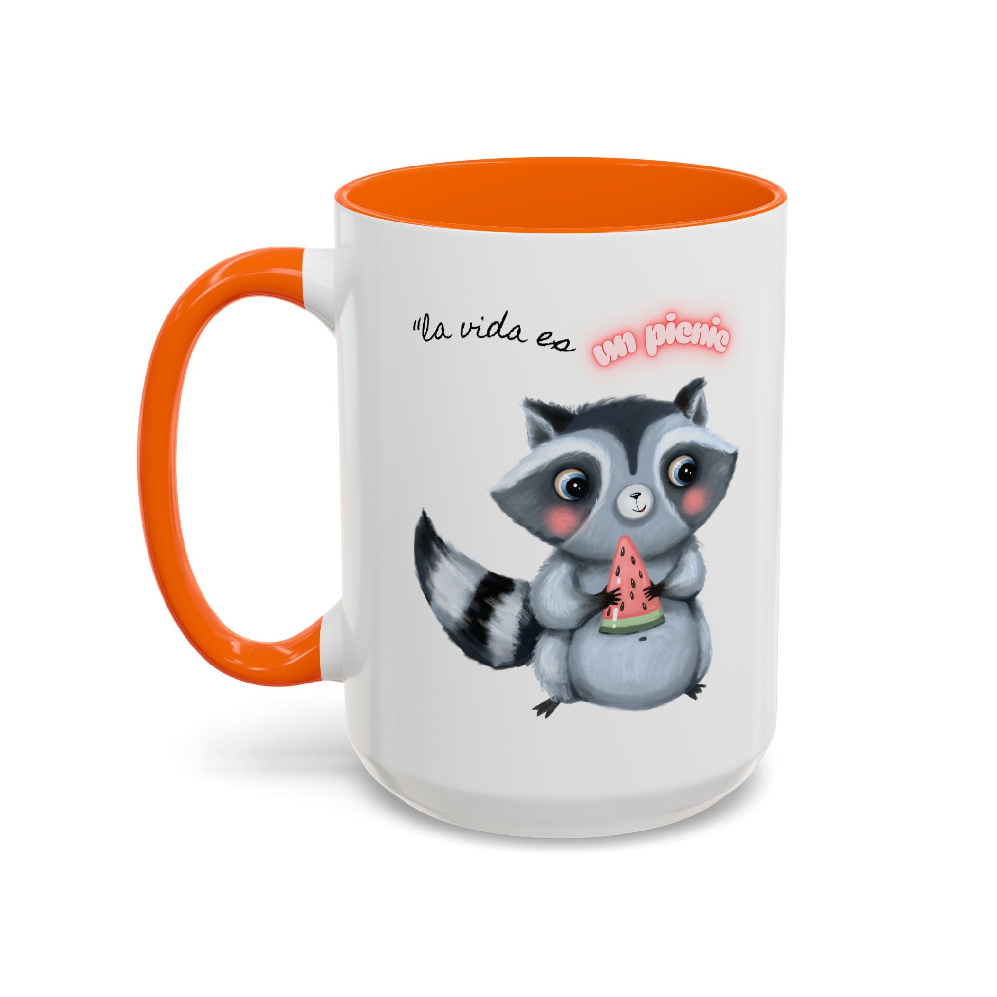 Raccoon-Themed Accent Coffee Mug | Cute Animal Mug for Home, Gift for Coffee Lovers, Nature Lovers, Birthday, Celebrate Life