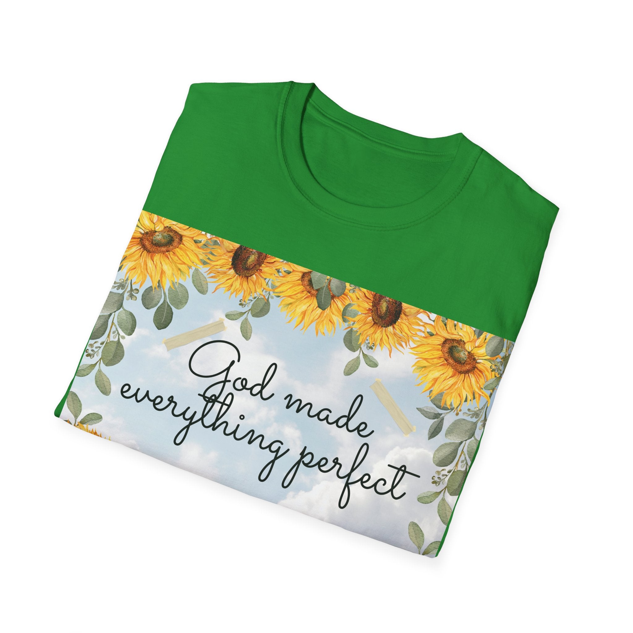 God Made Everything Perfect Sunflower T-Shirt, Inspirational Tee, Gift for Her, Positive Affirmation Apparel, Summer Style, [...]