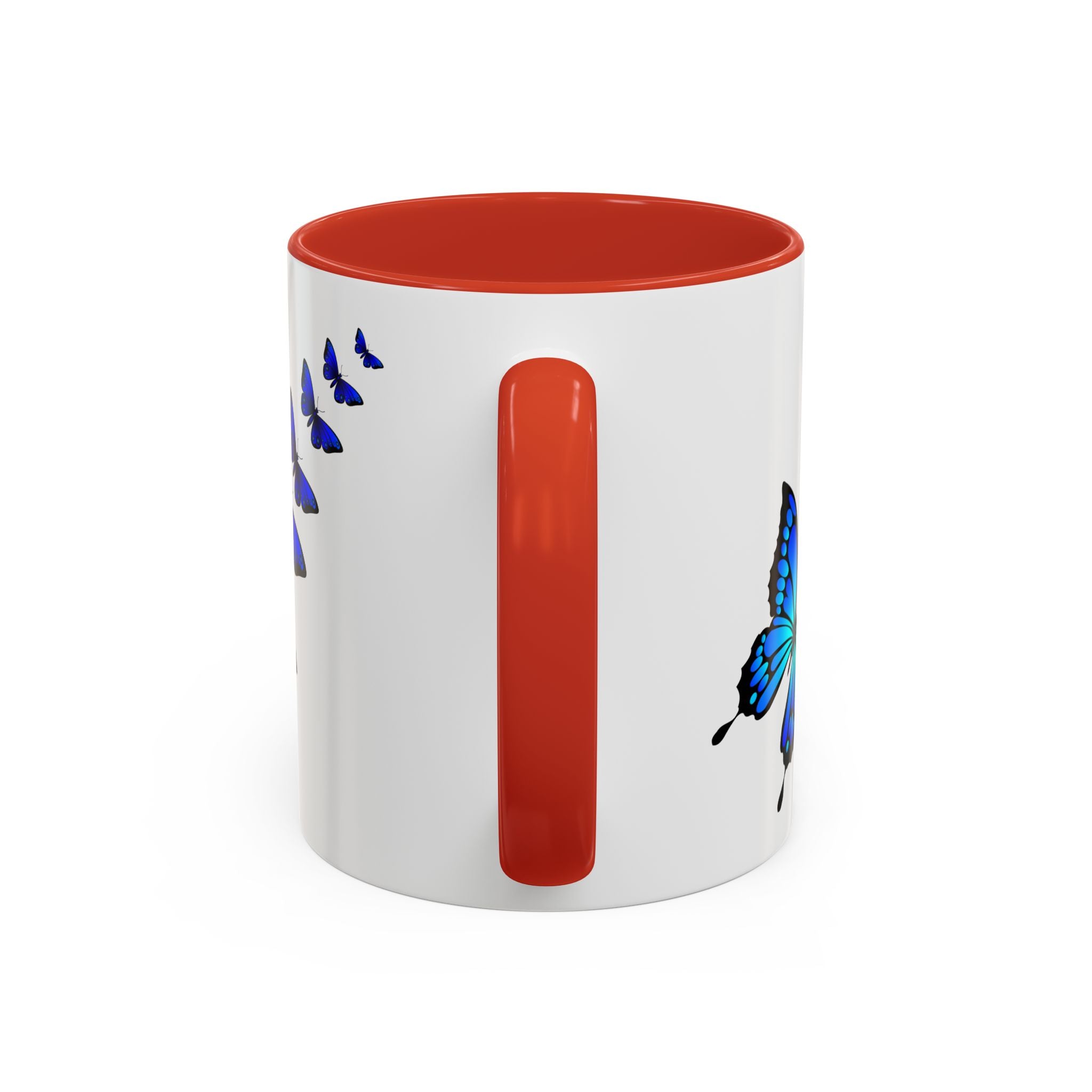 Butterfly Accent Coffee Mug | Colorful Butterfly Design | Perfect Gift for Nature Lovers | Home & Office Decor | 11oz & 15oz