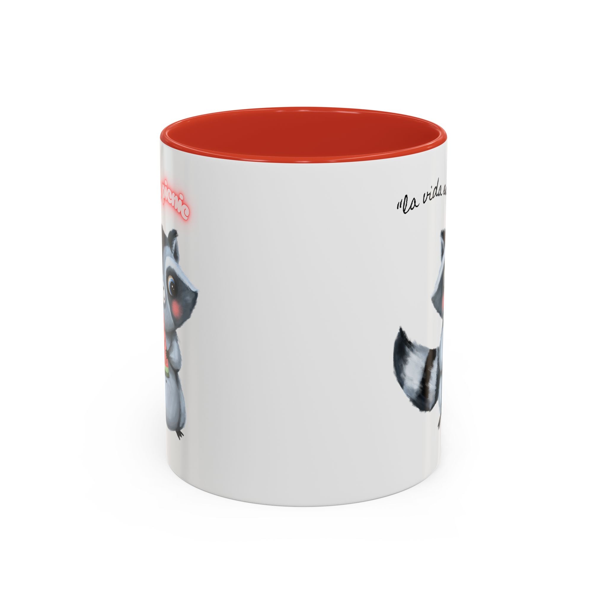 Raccoon-Themed Accent Coffee Mug | Cute Animal Mug for Home, Gift for Coffee Lovers, Nature Lovers, Birthday, Celebrate Life